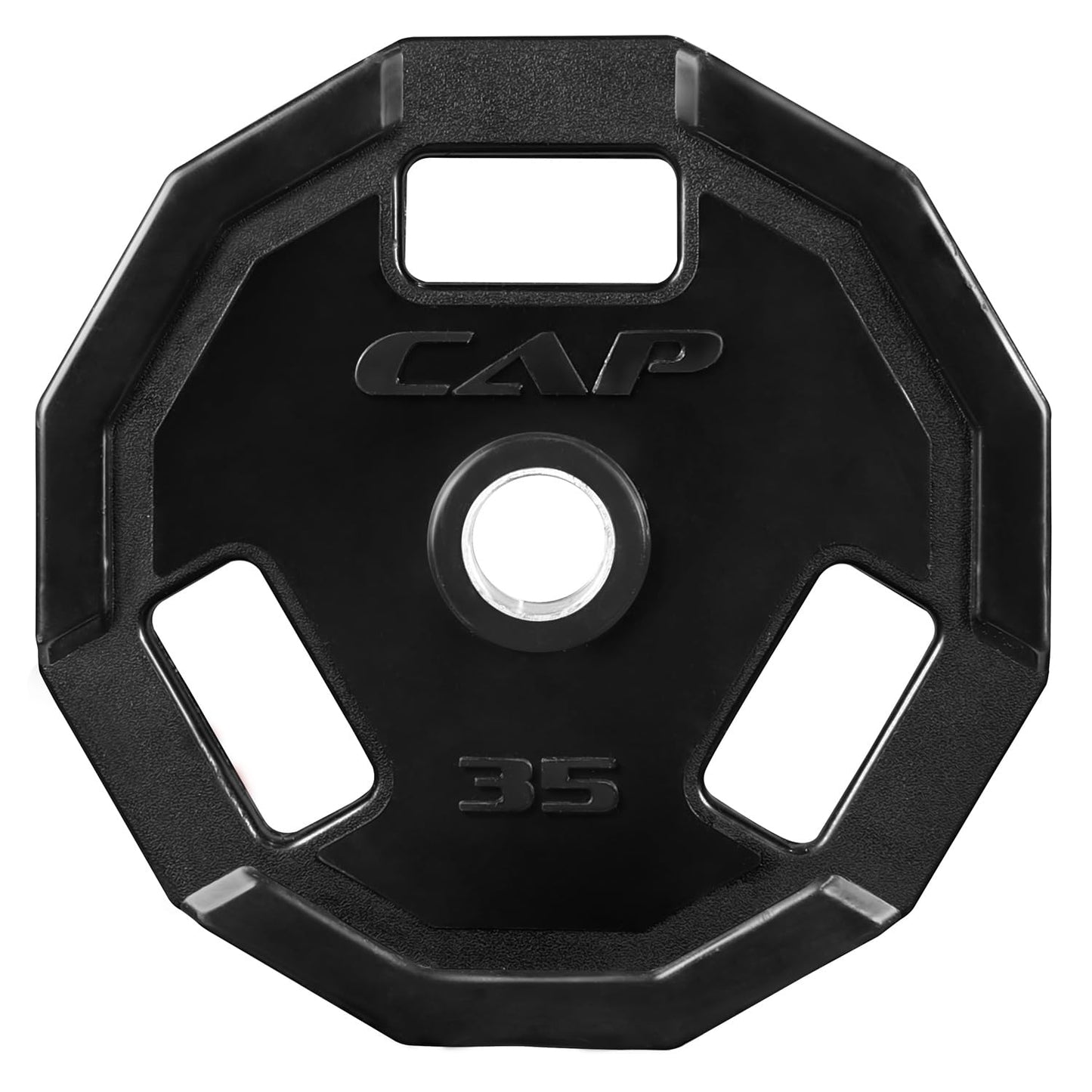 CAP Barbell 35 Lb 12-Sided Rubber Coated Olympic Weightlifting Grip Plate – Single