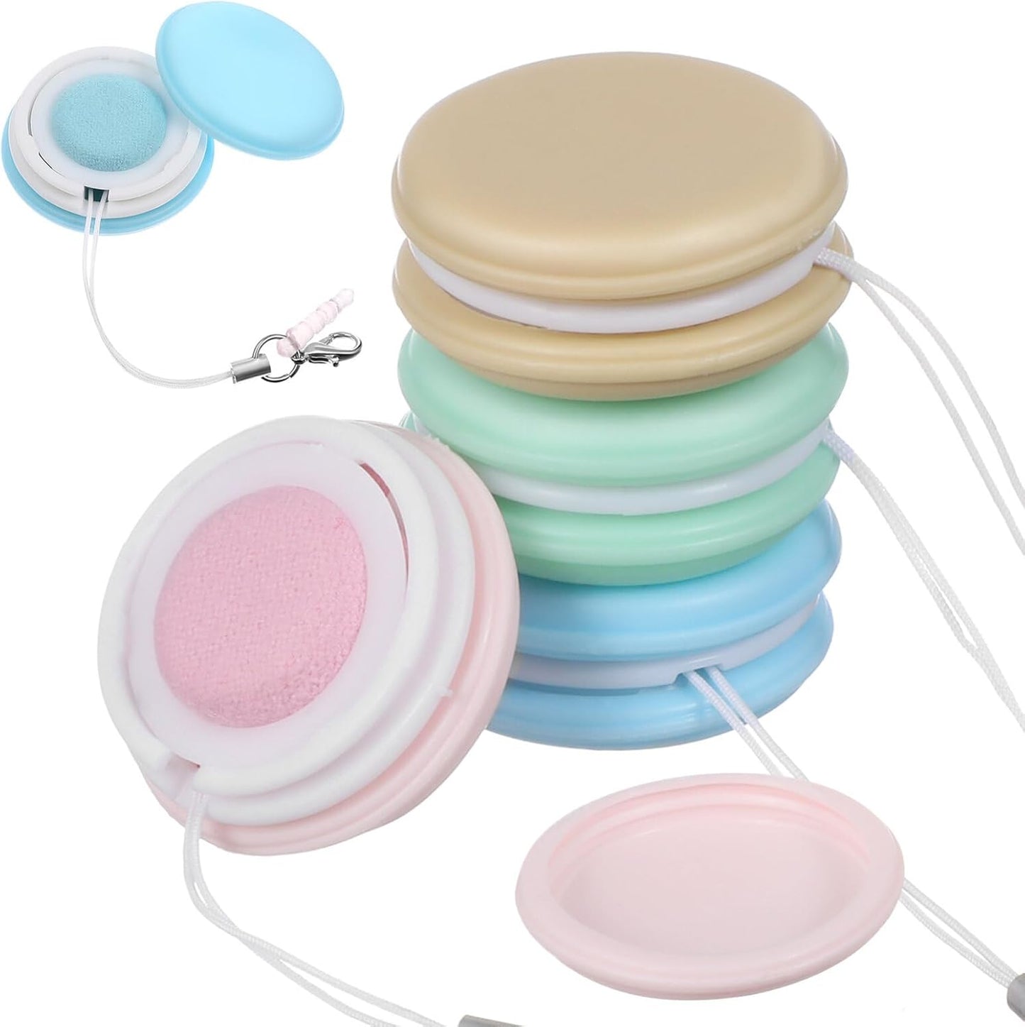 4pcs STOBOK Macaron Screen Cleaners Eyeglass Lens Portable Phone Screen Cleaners Keychain Screen Cleaning Brush