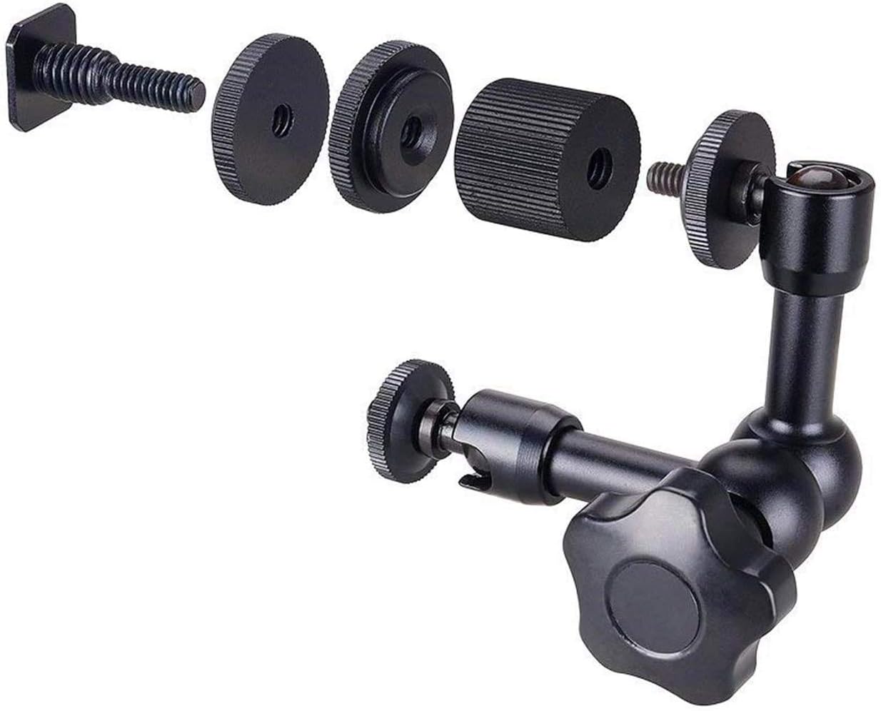 WANBY 7' 1/4" 3/8" (7'Arm) Articulating Magic Friction Arm & Large Adjustable Super Clamp Pliers Clip with and Thread