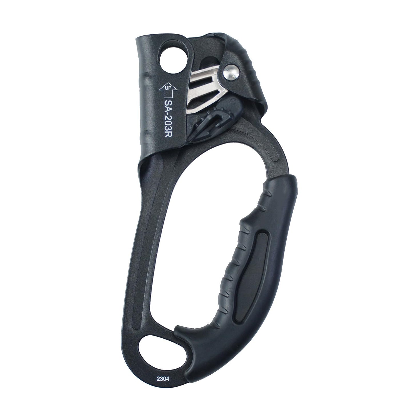 S.E.PEAK UIAA & CE Certified Climbing Rappelling Equip Hand Ascender for 8-13mm Rope Right Hand Black