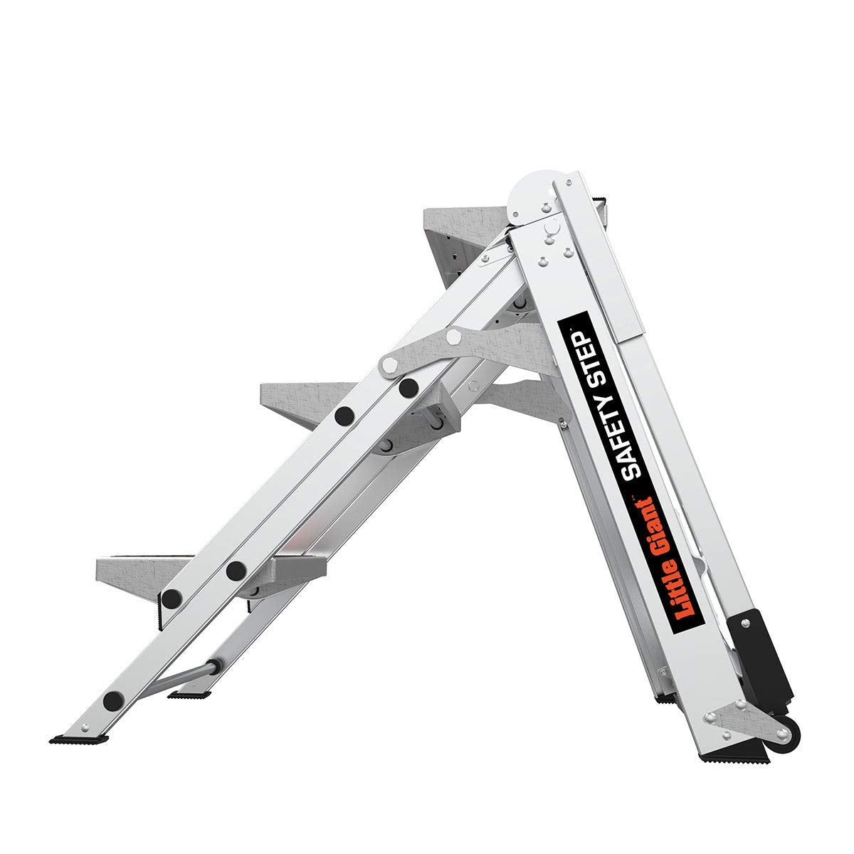 Little Giant Ladder Systems 10310BA Safety Step Stepladder with Handrail, 3-Step