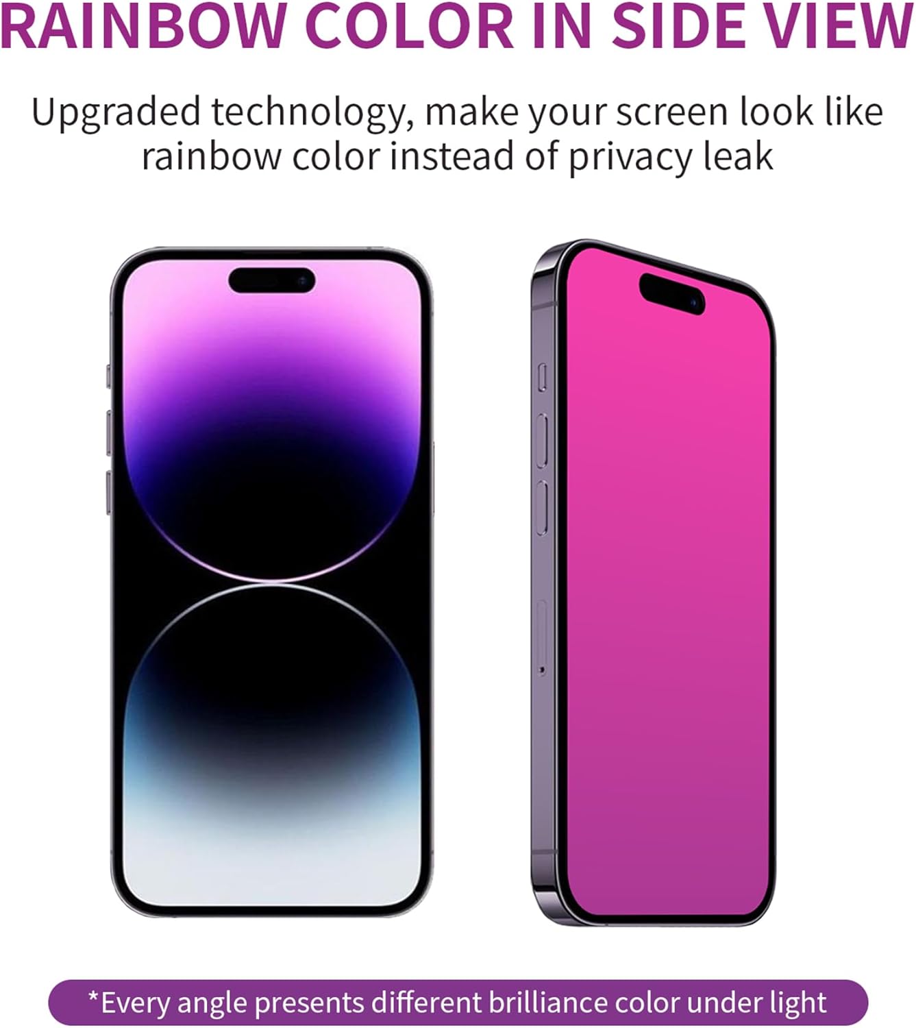 17 [2 Pack] 9H [6.9inch] Privacy Screen Protector for iPhone Pro Max Tempered Glass Gradient Anti Spy Private Film