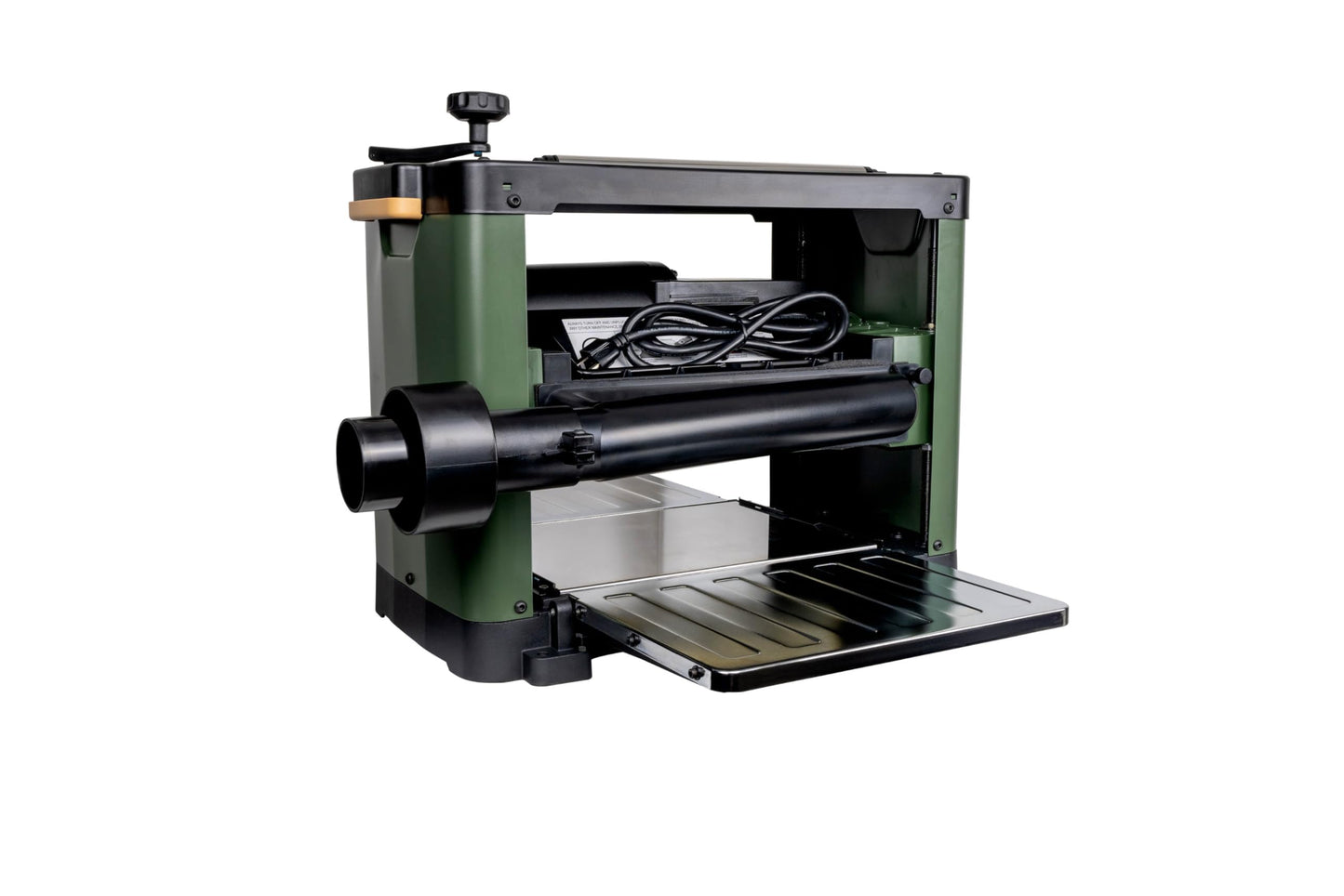 Cutech 40700H 12½-Inch Spiral Cutterhead Benchtop Planer with Tungsten Carbide Inserts, Snipe Minimizer, and Board Return Rollers (12-1/2-Inch Single Speed)
