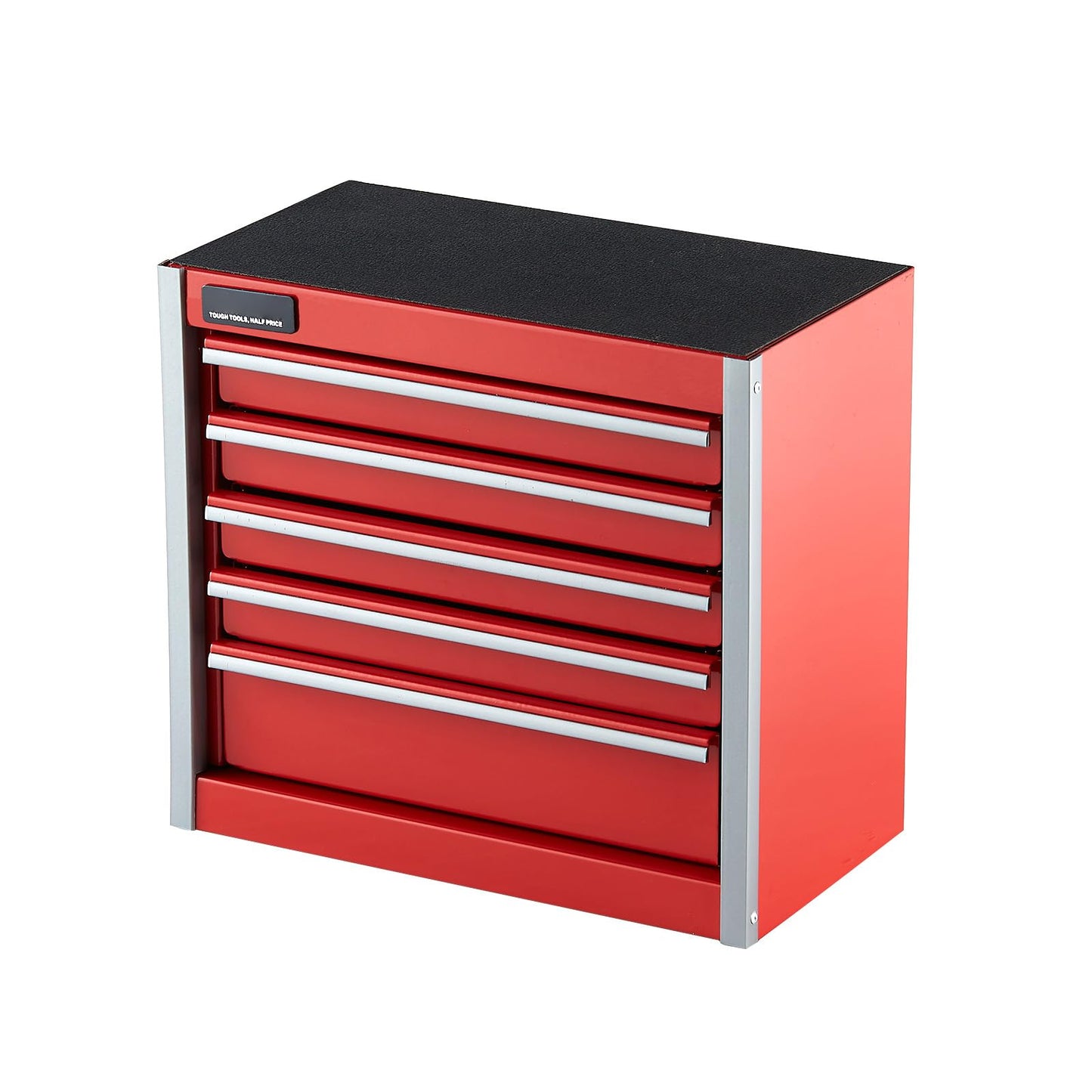 VEVOR Metal Tool Box, 8.6-inch, Portable Metal Tool Box with 5 Drawers, Small Tool Chest with EVA Liners and PP Feet Pads, Heavy-Duty Steel With Ball Bearing Opening and Powder Coated Finish, Red