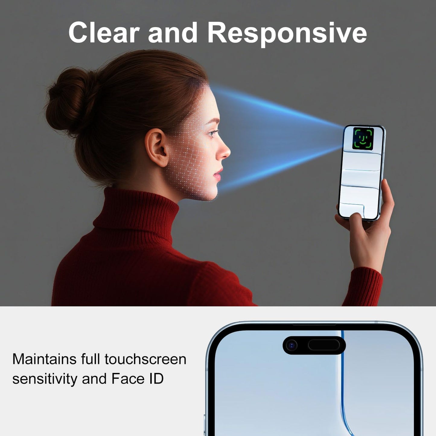 9H 2 Pack BossKiss for iPhone Air Privacy Screen Protector, TOP Hardness Military Grade Shatterproof HD Tempered Glass