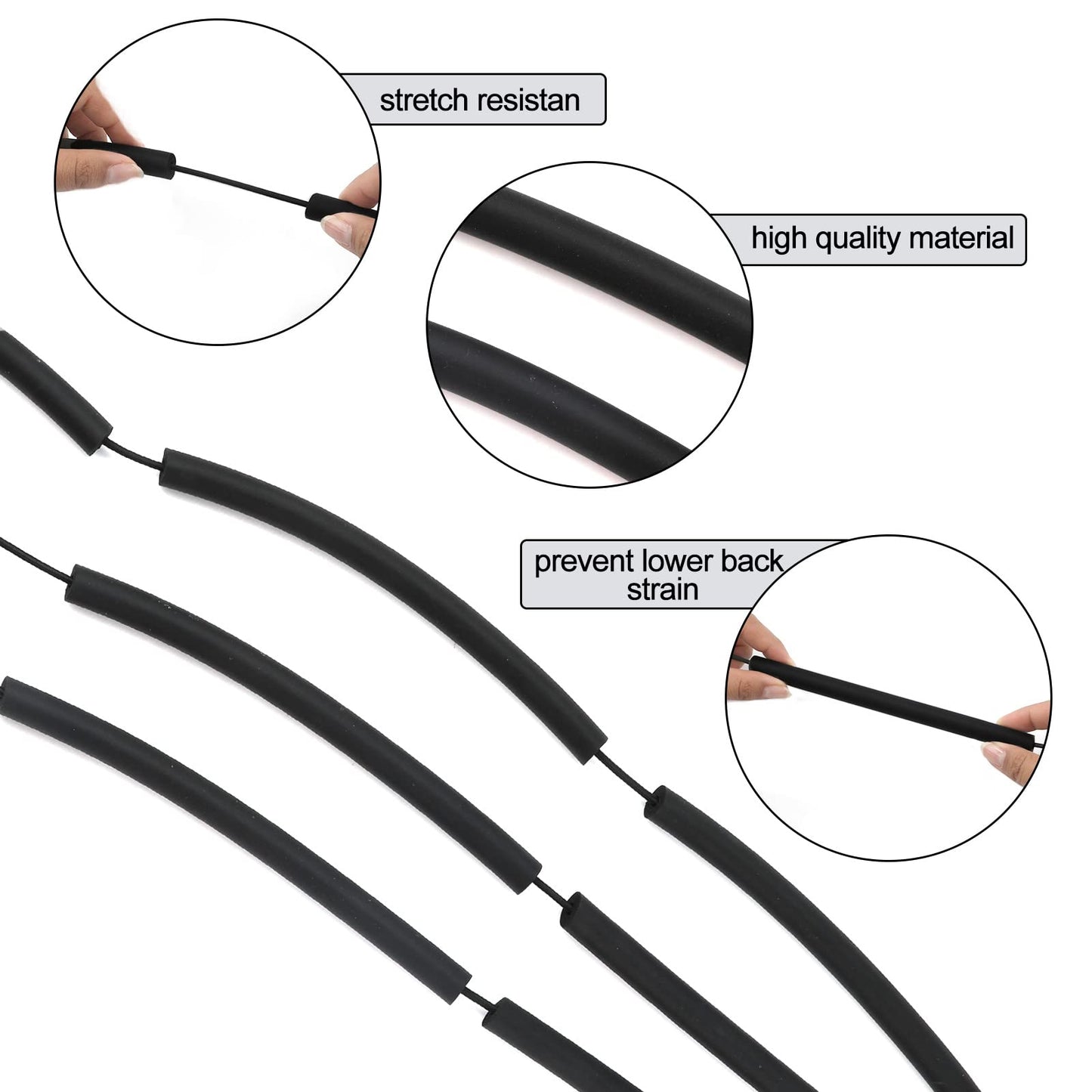 High Jump Elastic Crossbar, 8.2ft Long Pole Vault Elastic Bungee Cord High Jump Training Equipment Elastic Crossbar Foam Track & Field Equipment for Beginners Athletes Practice (Black)