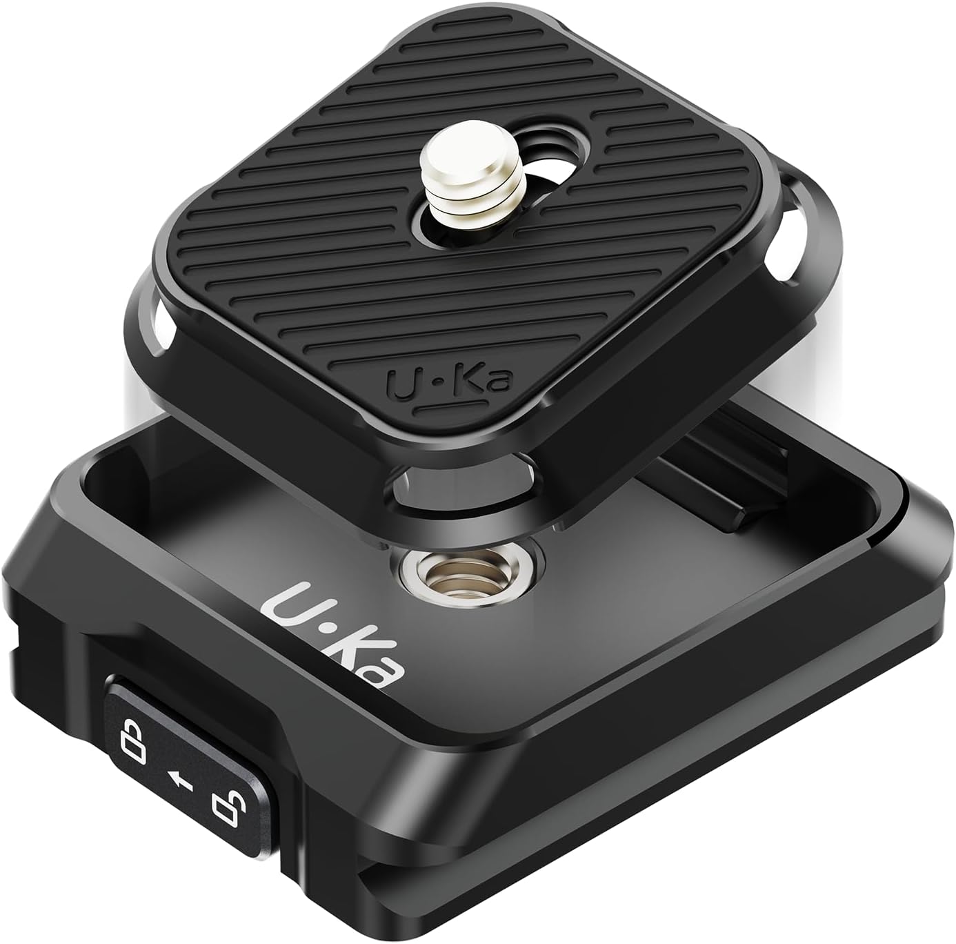 ULANZI UKA01 1/4''-3/8" 38mm 20kg Camera Quick Release Plate, Tripod Mount Adapter Camera Quick Release Kit w Screw