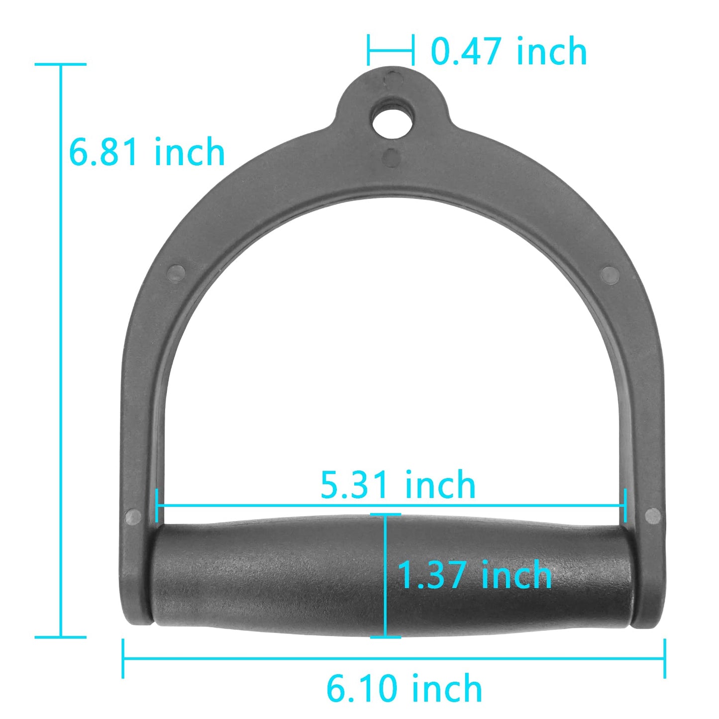 Luwint Single D Handle, Single Arm Row Cable Pulley System Attachment for Weight Workout Home Gym Accessories