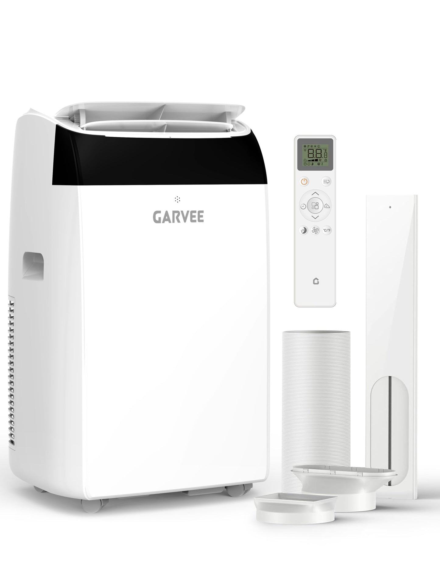 Garvee 14000 BTU Portable Air Conditioner with Follow Me Function, 3-in-1 AC Includes Remote & Full Window Kit, Cools Areas Up to 750 Sq. Ft, 115V