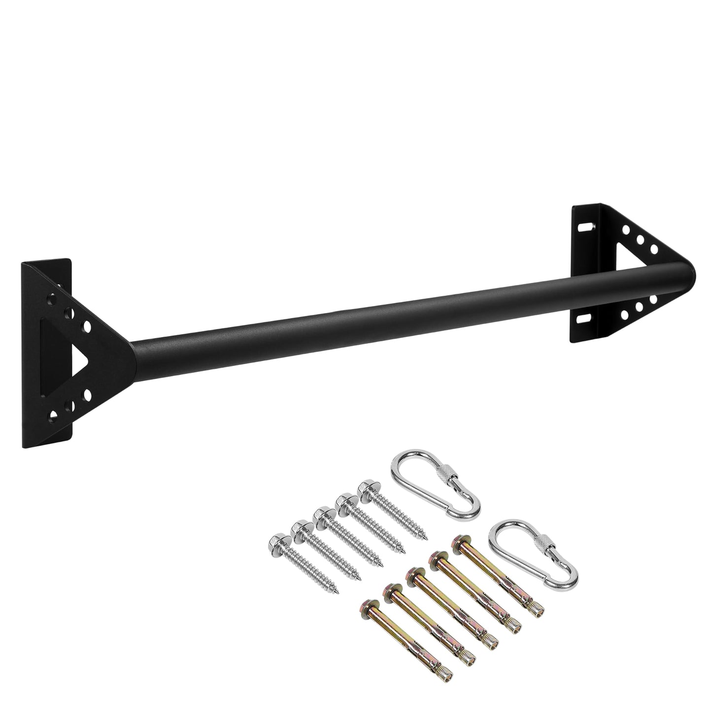 Purife Wall Mounted Pull Up Bars Doorway, Heavy Duty Strength Training Pull-Up Bars for Doorframe, Support Beam or Joist Mount Thick Metal Sturdy Chin Up Bars 500 lbs