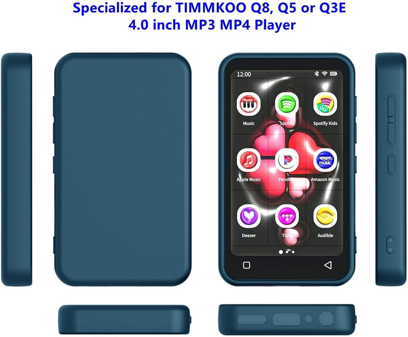 Fotosuncy Mp3 MP4 TIMMKOO Q8, Q5 Q3E 4.0 inch, Player Case for and Slim Fit Soft TPU Matte Cover with Cleaning Cloth