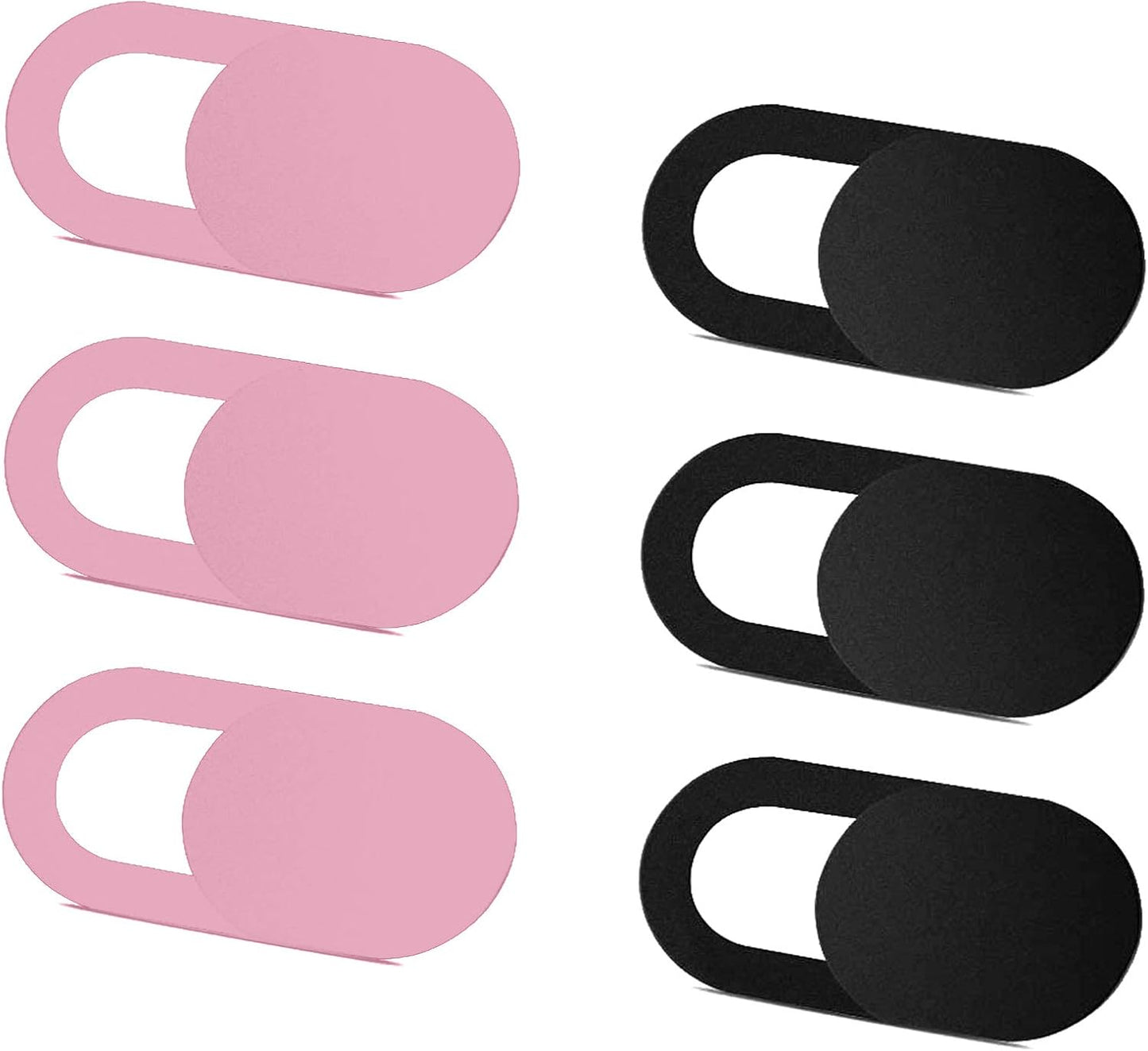 SIREG Webcam Cover Slide Ultra Thin - Cute Pink & Black Web Camera Cover fits Laptop,Tablet,Computer, Smartphone