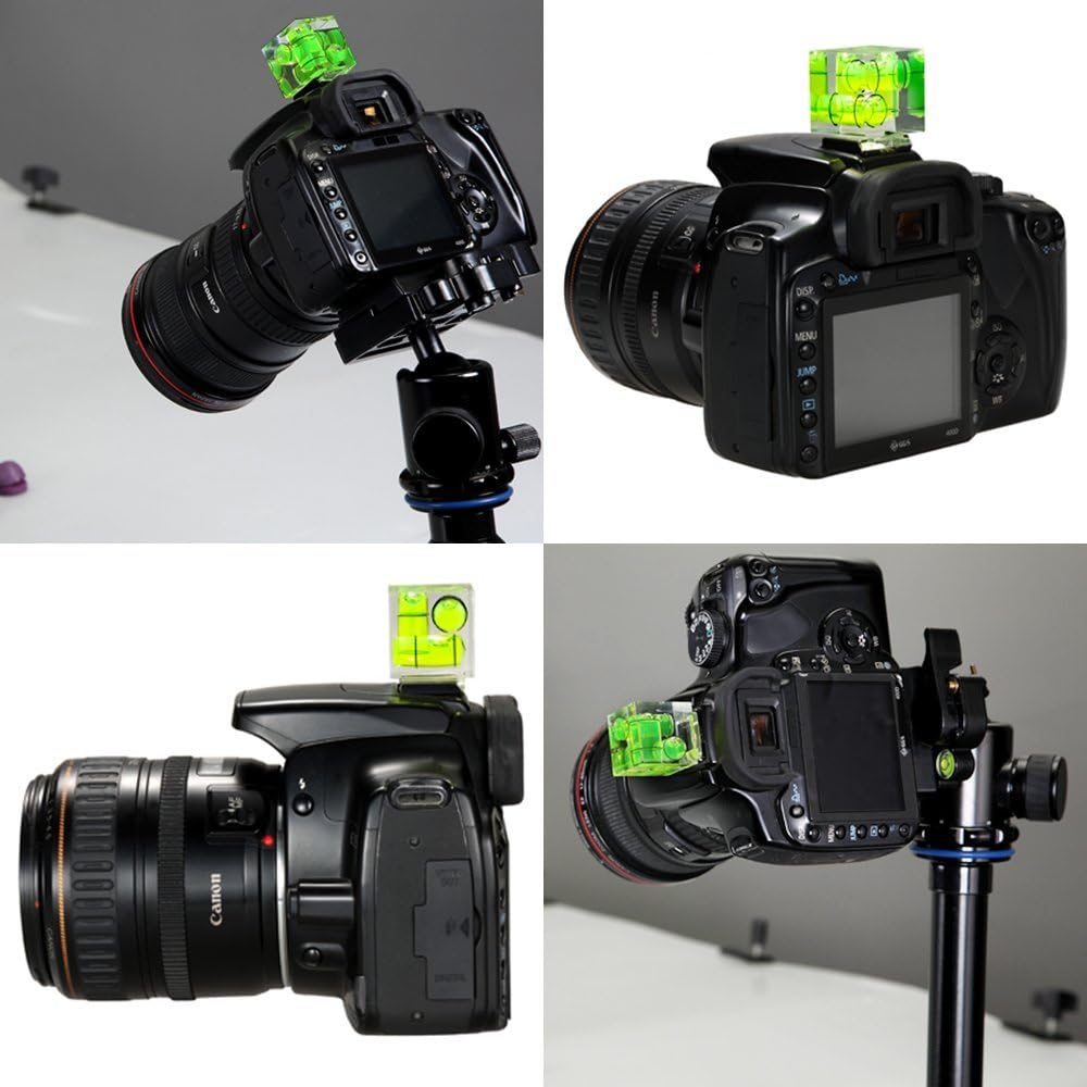 SENHAI 3 (2 Pack) Triple Axis Hot Shoe Bubble Spirit Level Compatible Compatible for Canon Nikon Pentax DSLR Camera