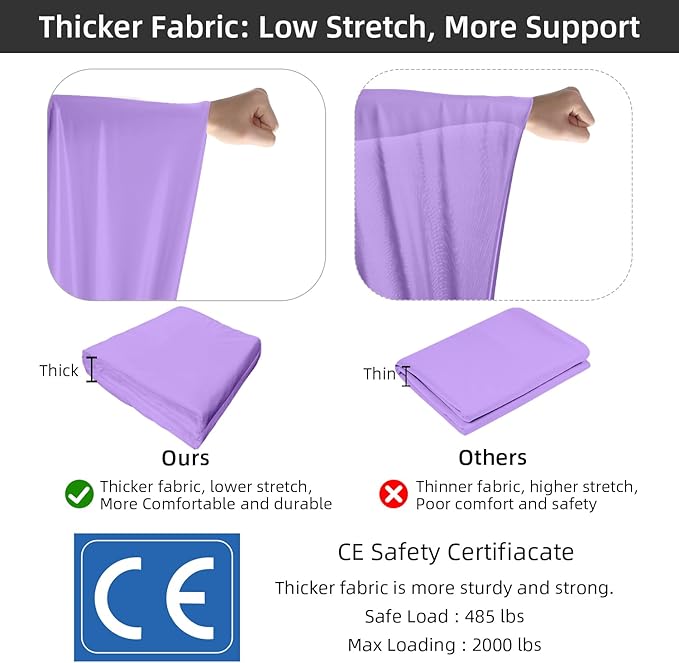 PRIOR FITNESS Aerial Silks Set, Professional Thicker Low Stretch Fabric 9/15/20 Yards Aerial Silk Swing Set with Hardware Guide, Yoga Starter Kit For Home, Aerial Yoga Hammock, Silks for Gymnastics, Antigravity Yoga, Inversion Exercise-All Levels