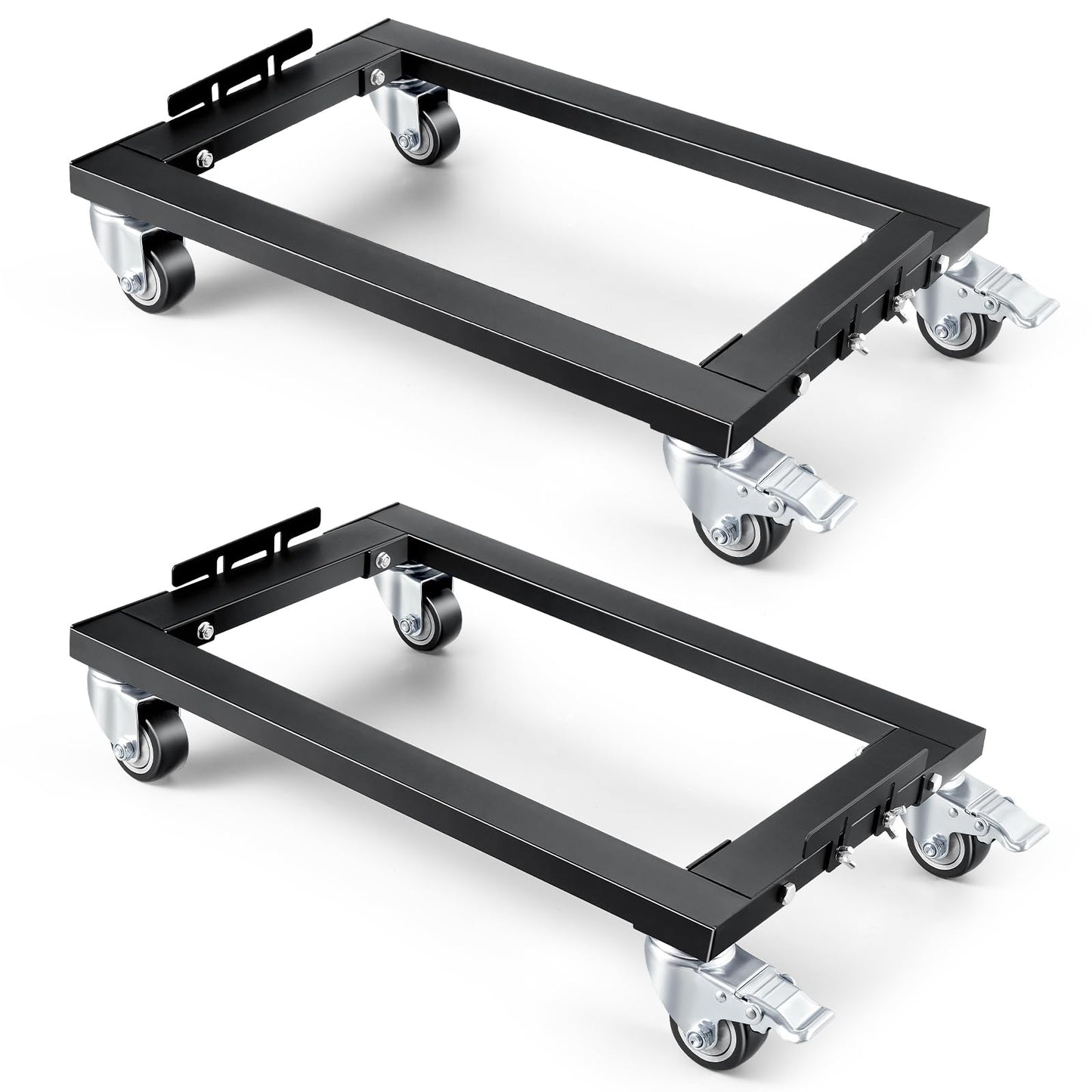 KEDSUM Industrial Mover Dolly 2200LBS × 2Pack, Sturdy Steel Frame Heavy Duty Appliance Dolly, 31 in. x 17 in for Building Material Handling & Moving Heavy Furniture with Ease