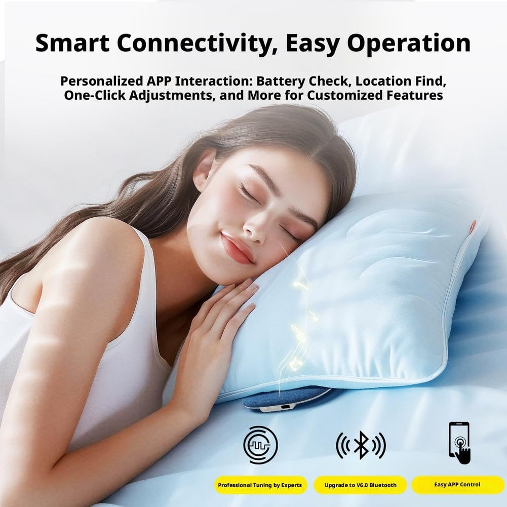 Generic 1 Sleeping Speaker Under Pillow, Portable Pillow Speaker with White Noise Timer, Sleep Headphones for Deep