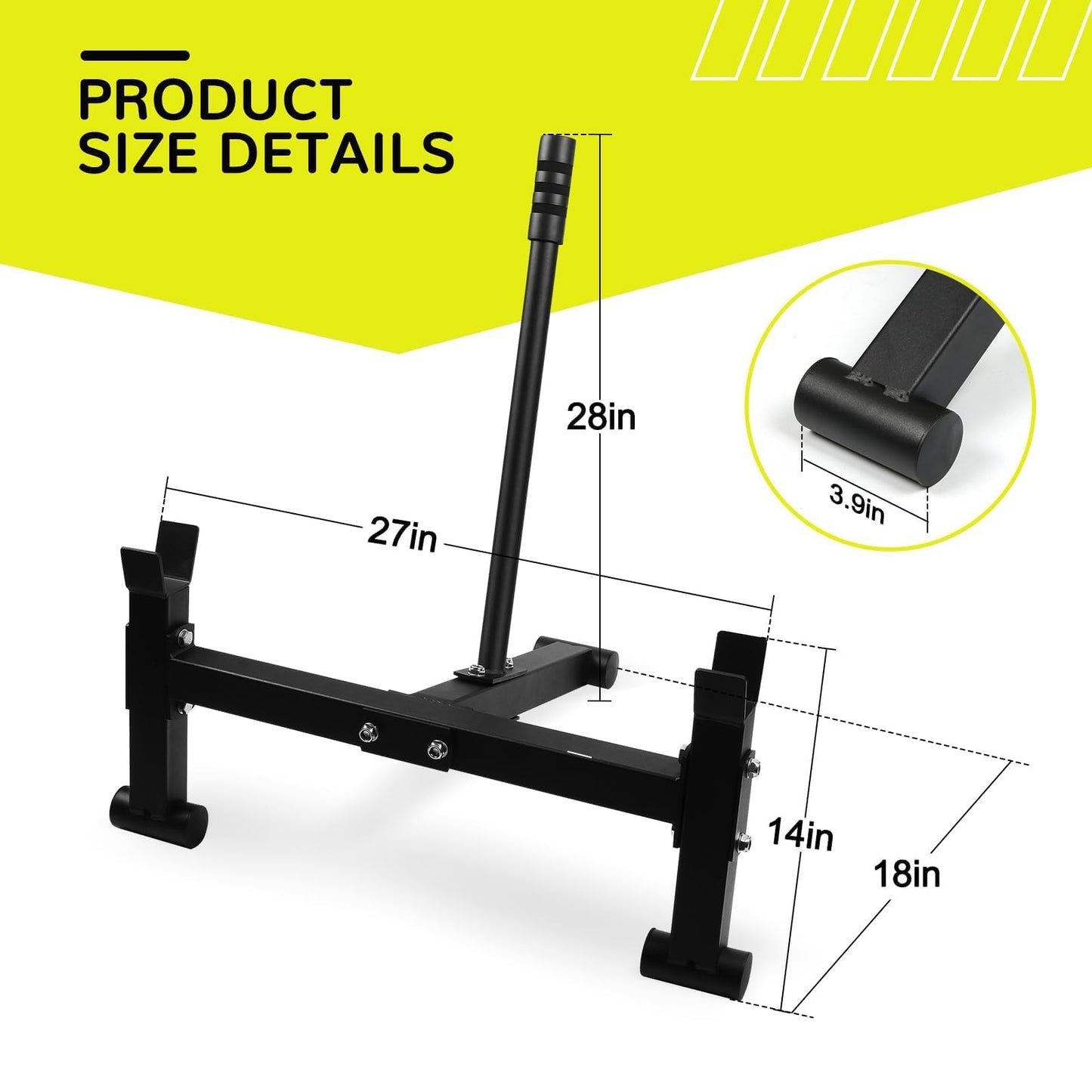 Deadlift Barbell Jack Stand，Anti-Slip Handle Deadlift Stand Home Gym Deadlift Exercises Heavy Duty Barbell Weight Changer Weight Training Equipment, 600lb Capacity(with Slip-Proof Glove)