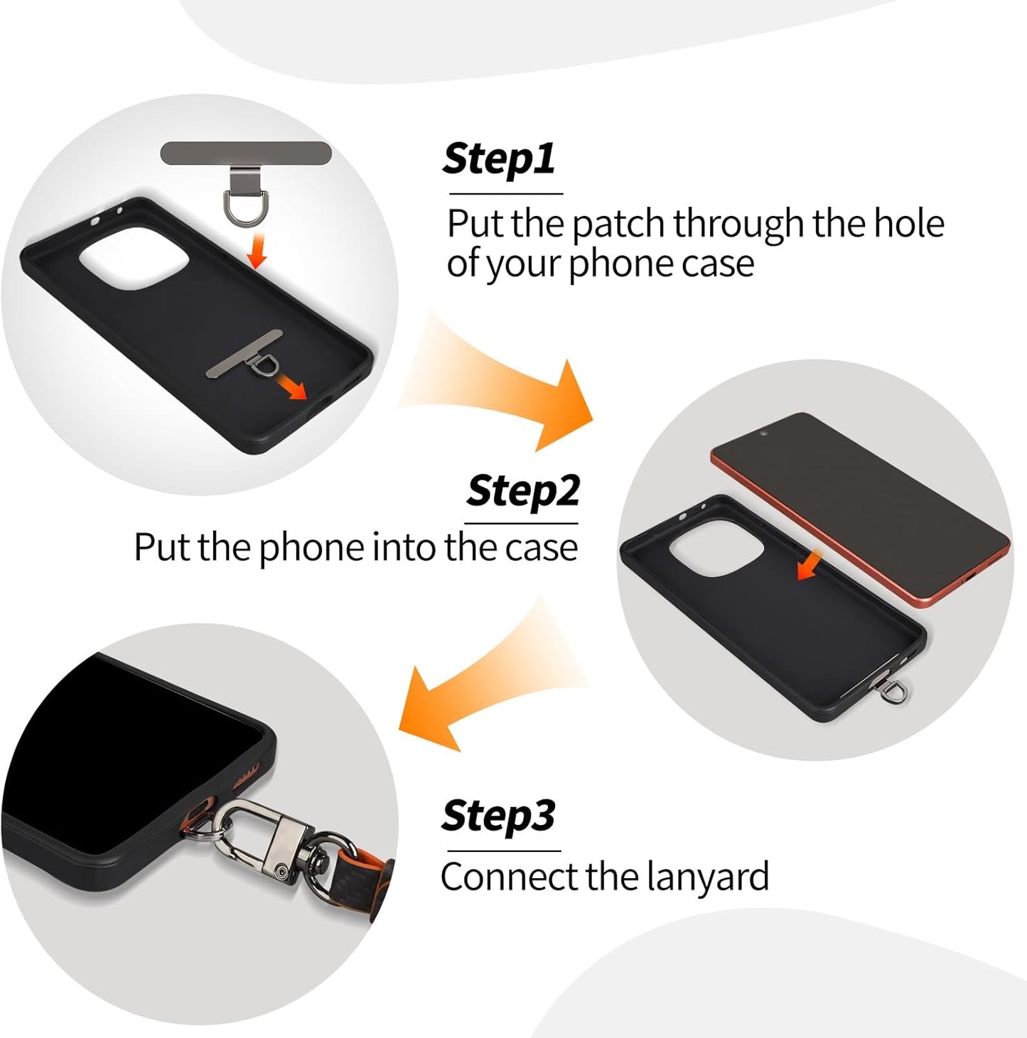 Carbon Zone Carbon Fiber Phone Wrist Strap,Phone Chain Wristlet,Anti Theft Strap,Universal Mobile Device Chain Lanyard