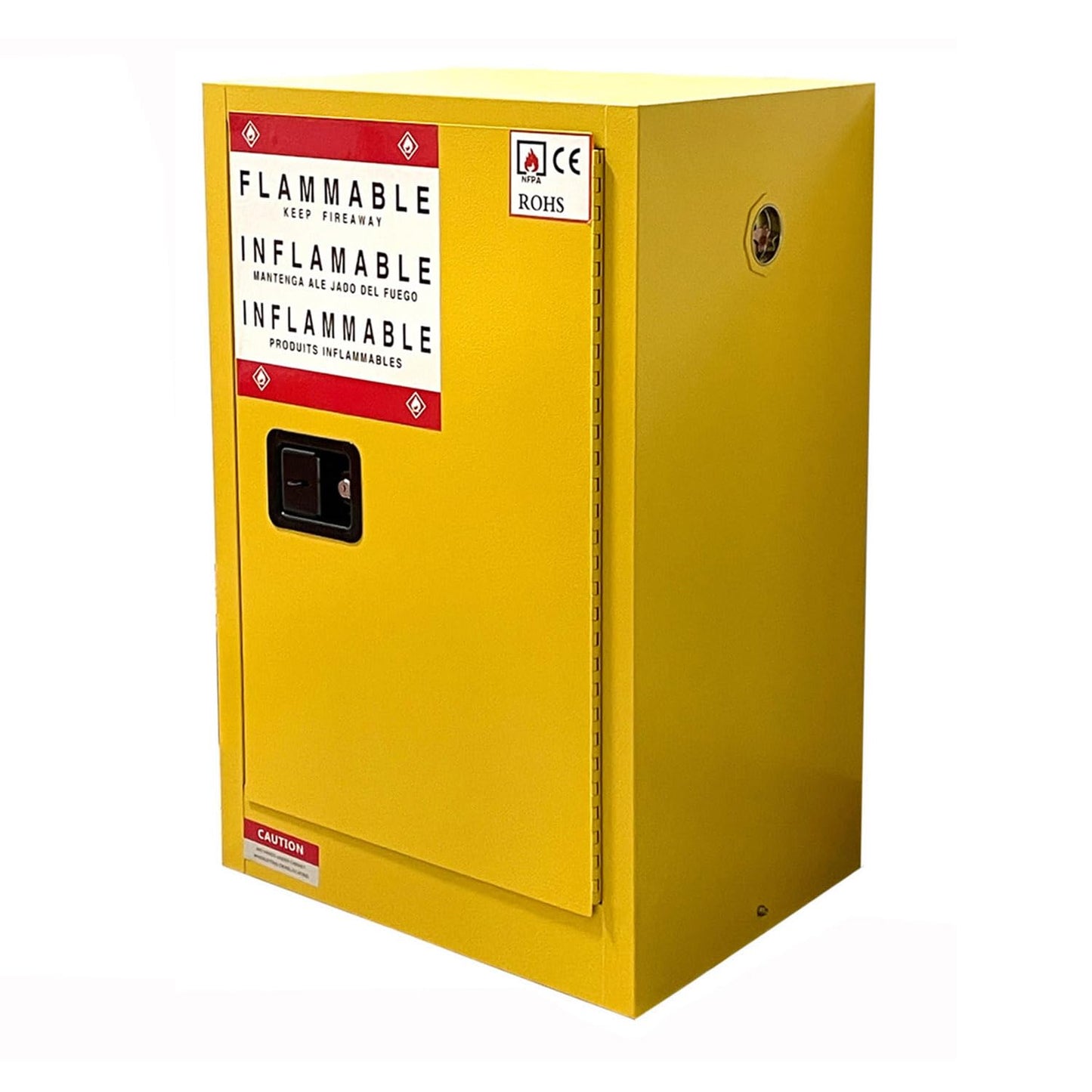 Hazardous Storage Cabinet, 23.2" W x 18.1" D x 35.3" H, for Storing up to 24 Gallons, Chemical Fireproof Cabinet, Featuring 2 Adjustable Shelves, Manual Closing Doors for Industrial (23"*18"*35.3")