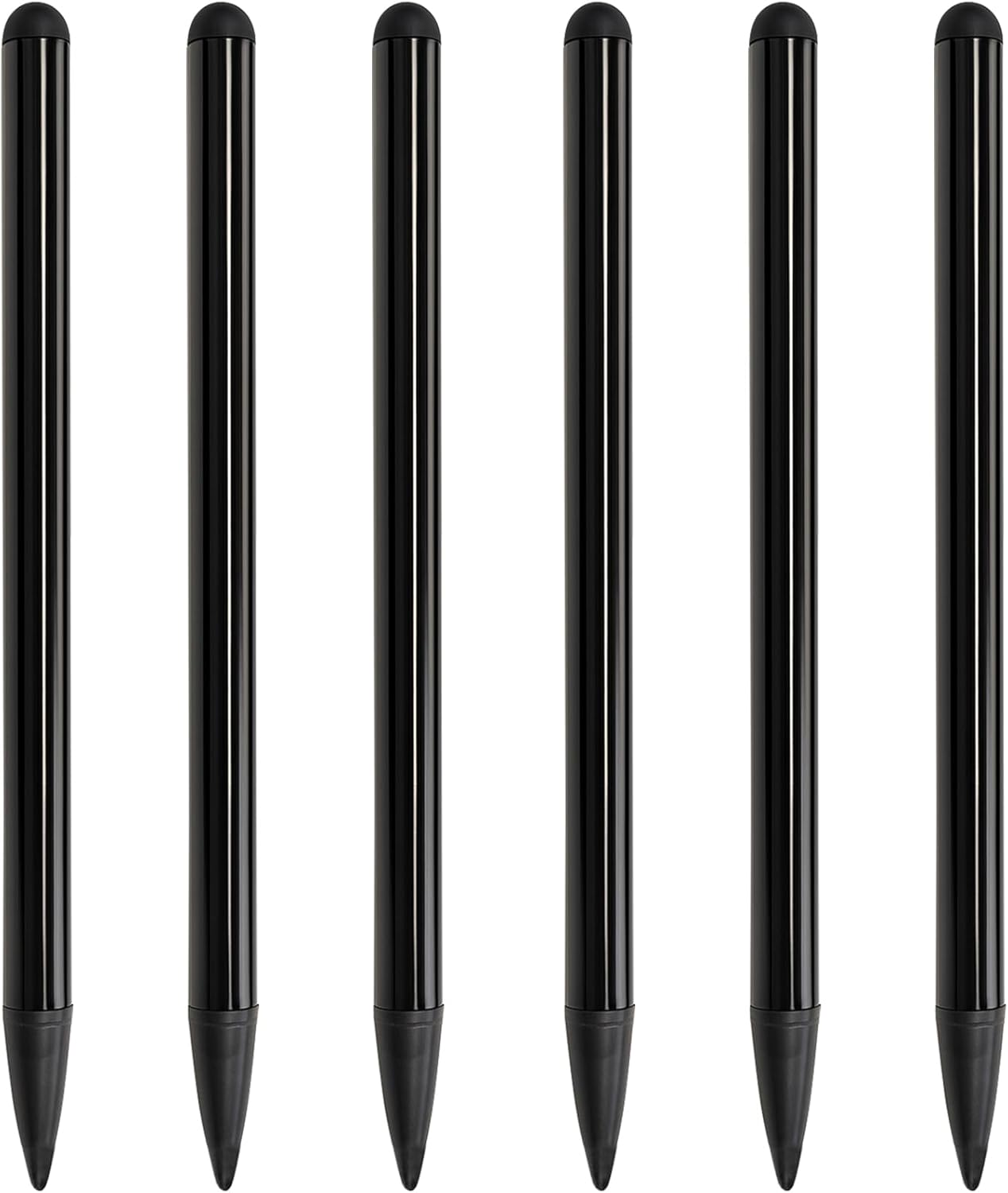 Brvlsoc 6-Pack Black Dual-Tip Stylus Pens Universal Touchscreen Stylus Compatible with iPad, Samsung Galaxy