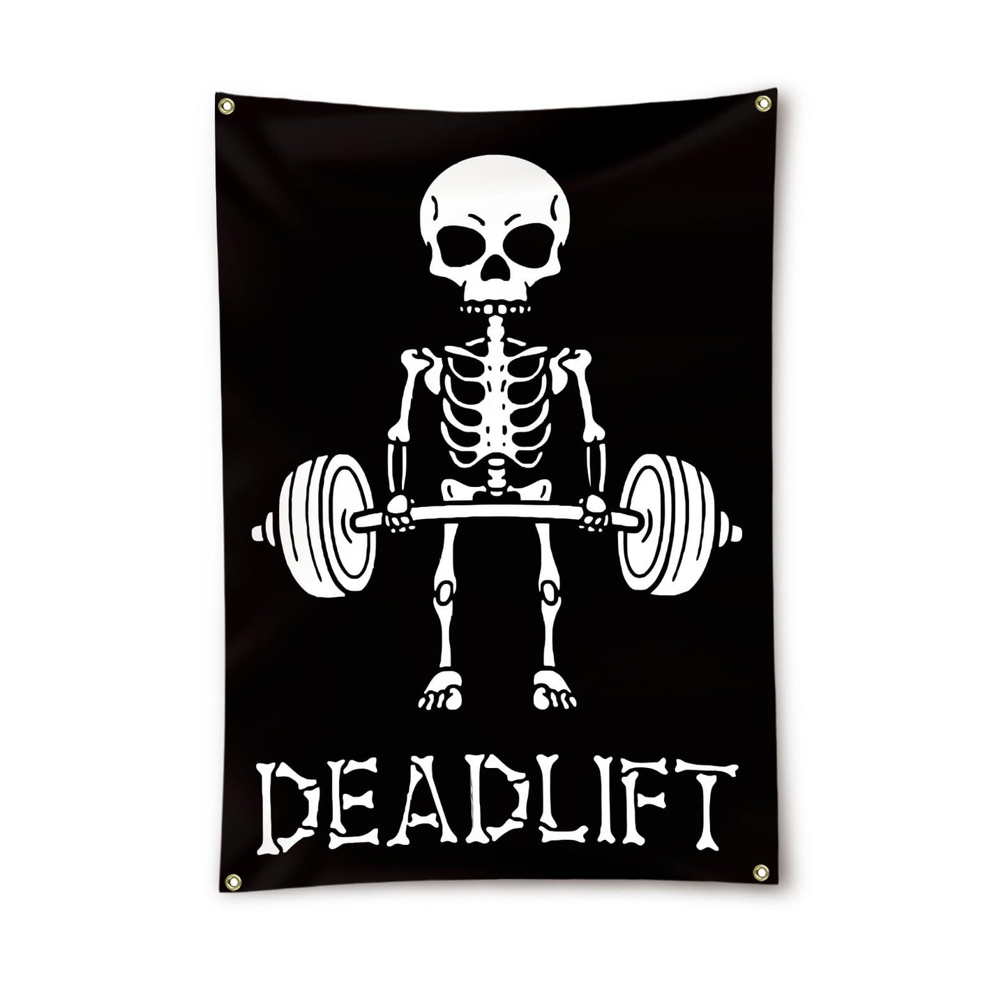 Deadlift Flag Motivational Home Gym Flag Banner Office Gym Wall Decor Fitness Lifting Flag with 4 Brass Grommets for Home Garage Gym decor 2x3 Feet