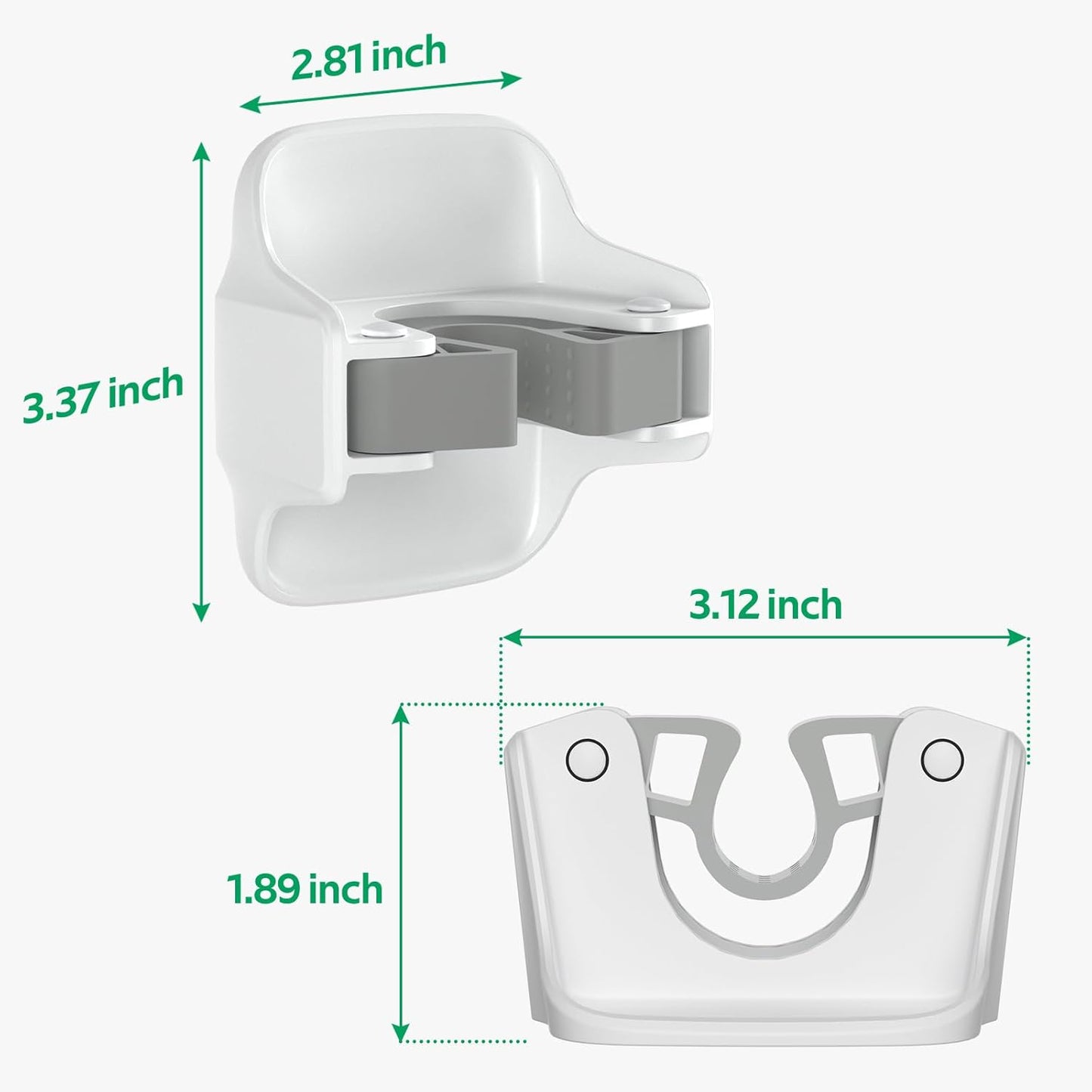 Reliahom Broom Holder Wall Mount - 10 Pack No Drilling Self-Adhesive Mop Grippers | White Garage Organizer