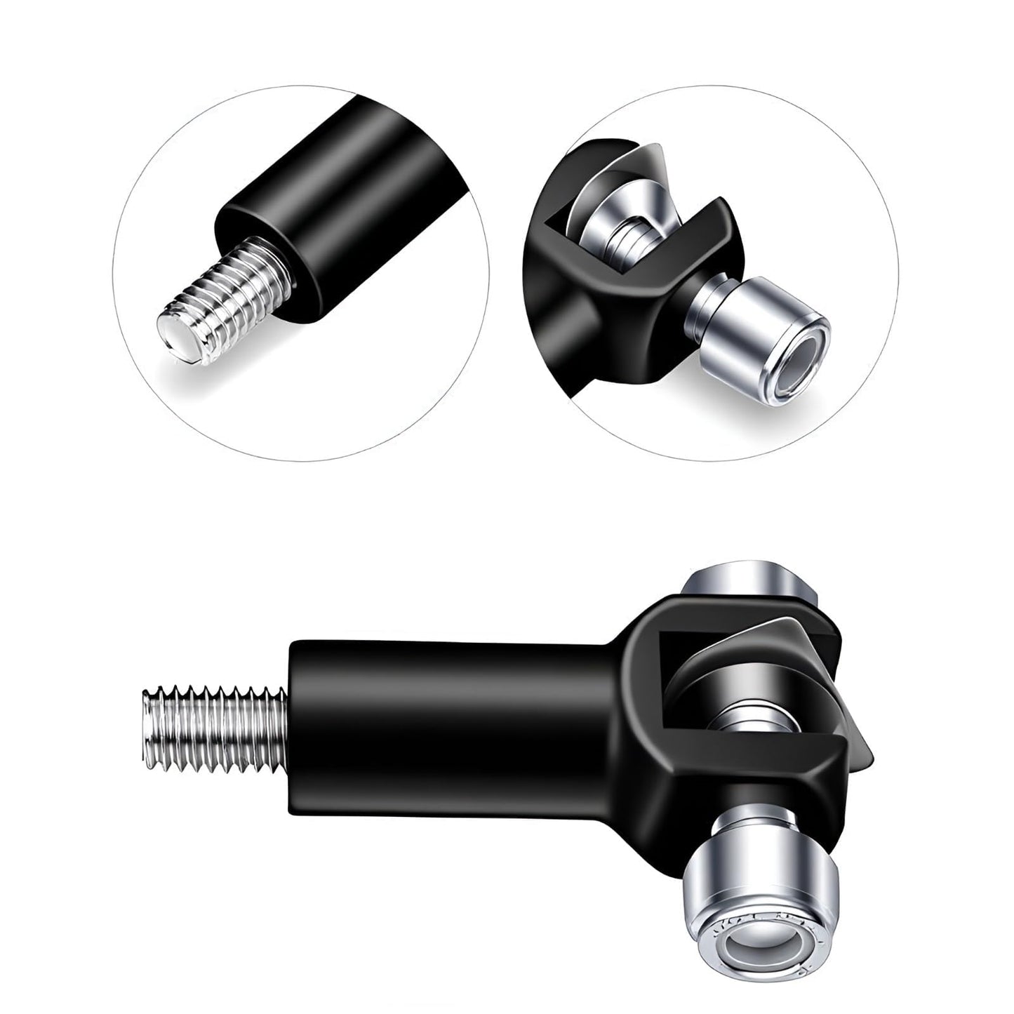 Passenger Foot Peg Support Mount Clevis Kit Compatible With Harley Davidson Softail 2000-2006 (Black)
