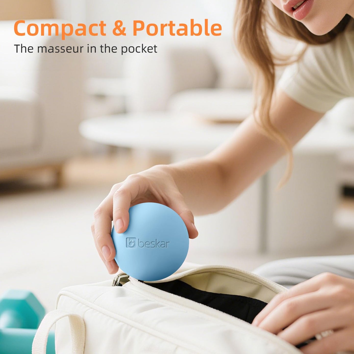 Massage Lacrosse Balls for Myofascial Release, Trigger Point Therapy and Yoga Therapy, Foot Massage Ball to Relieve Plantar Fasciitis Blue