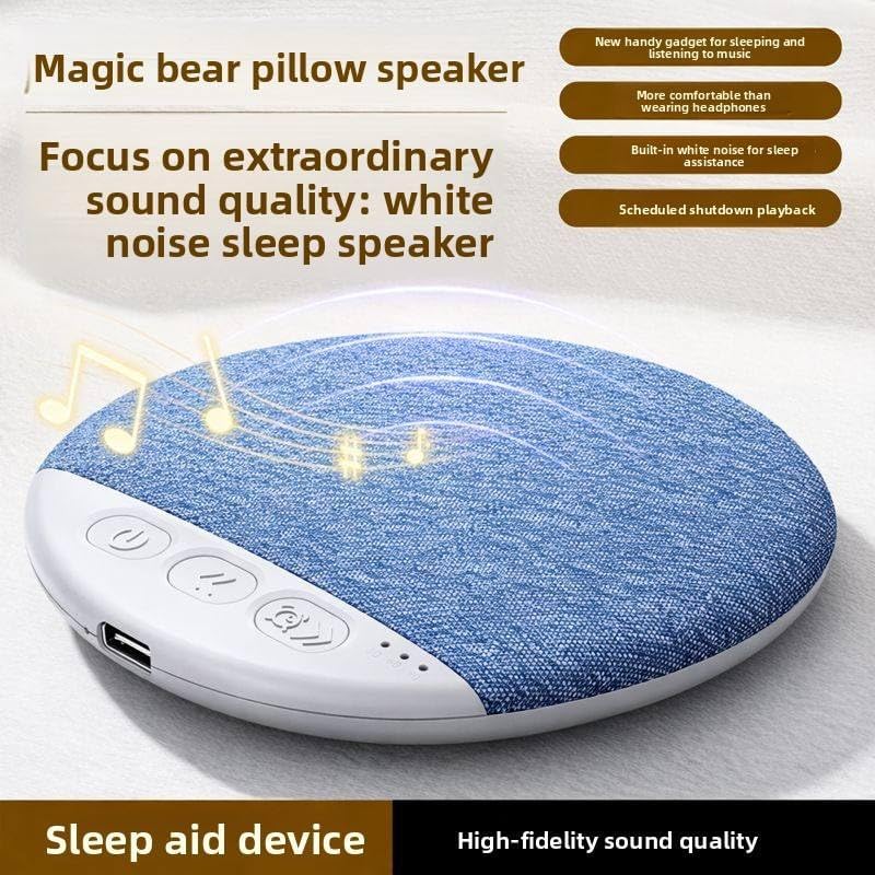 Generic 2026 New Sleep Under Pillow Speaker - Wireless Bluetooth Pillow Speaker with White Noise Timer, Bone Conduction