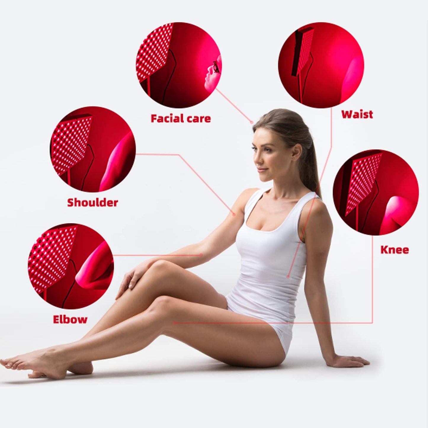 LED-Red-Light-Therapy-Device - 45W LED Panel Deep 660nm and Near-Infrared 850nm Light Combo for Skin Beauty, Pain Relief of Muscles and Joints
