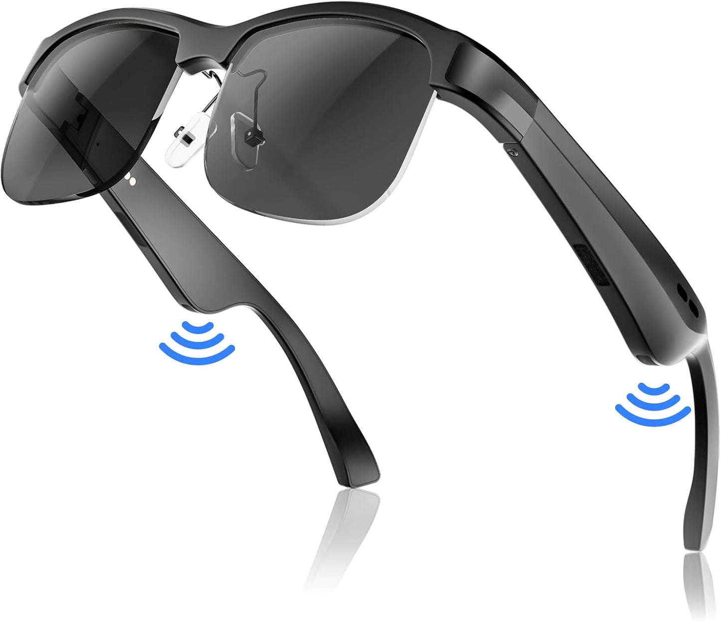 GAXABI (M9 Smart Glasses, Polarized Bluetooth Sunglasses, Built-in Mic & Speakers, Voice Assistant, UV Protection
