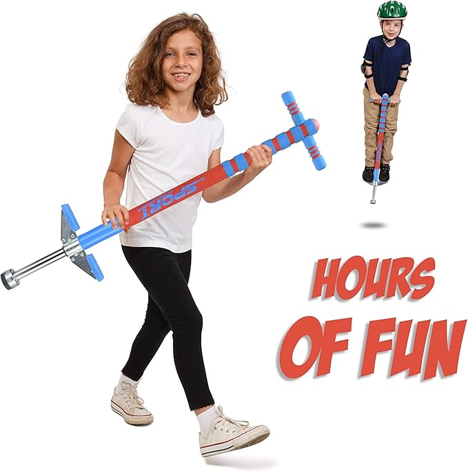 New Bounce Pogo Stick for Kids - Pogo Sticks, 40 to 80 Lbs - Sport Edition, Quality, Easy Grip, PogoStick for Hours of Wholesome Fun