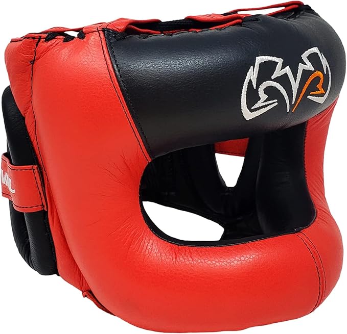 RIVAL Boxing RHGFS3 Face-Saver Sparring Headgear - Wide Eye Opening, Premium Leather, and Thermoplastic Inner Frame
