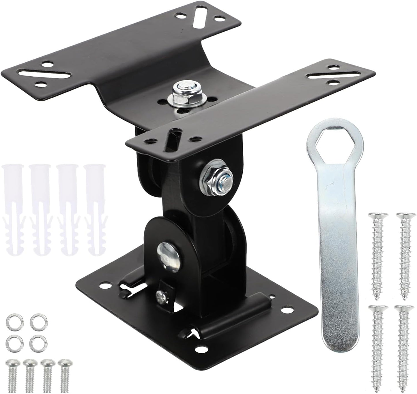 Cabilock 360 14-27 Inch Wall Mount Tv Bracket with Swivel Metal Pivot, Adjustable Monitor Mount for LCD Screens