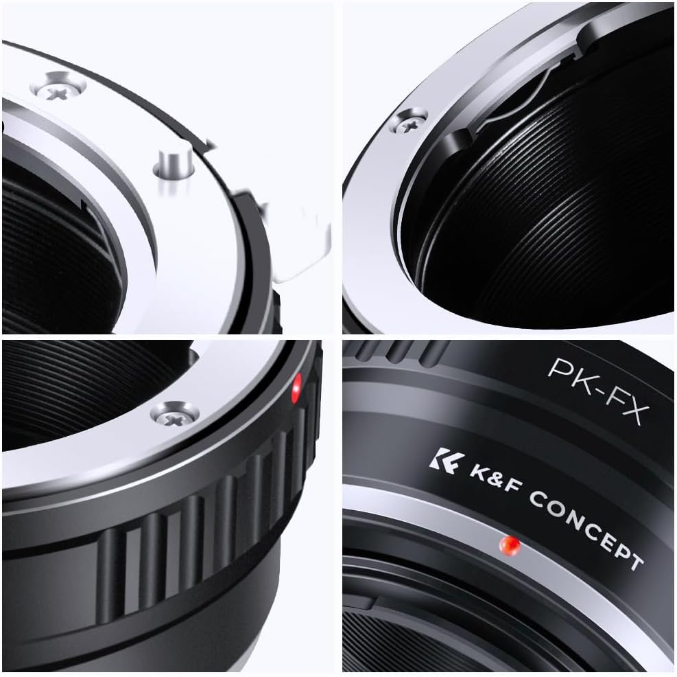 K&F CONCEPT X-Pro1 X-E1 X-M1 Lens Mount Adapter Pentax PK Lens to Fuji FX Mount Camera Adapter Fits