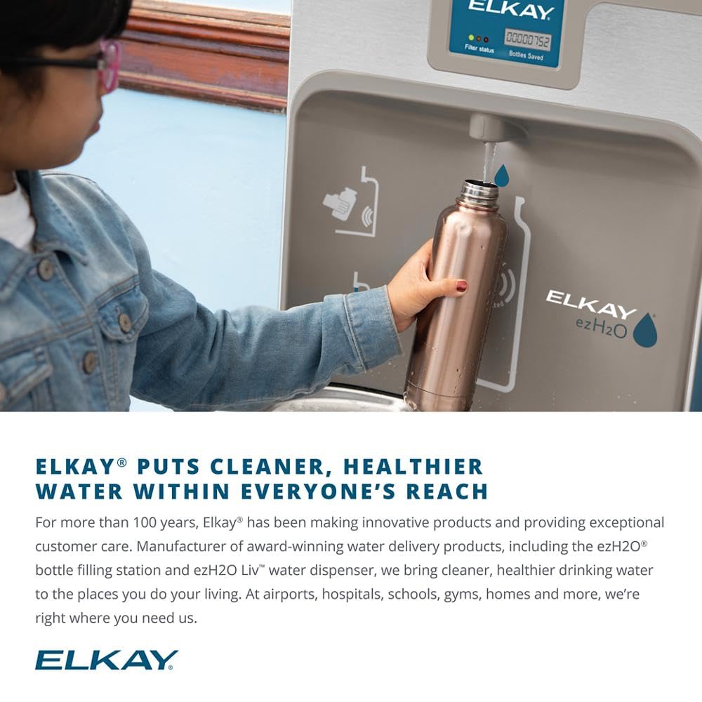 Elkay LZ8WSSSMC ezH2O Refrigerated Surface Mount Bottle Filling Station Filtered 8GPH Stainless Steel