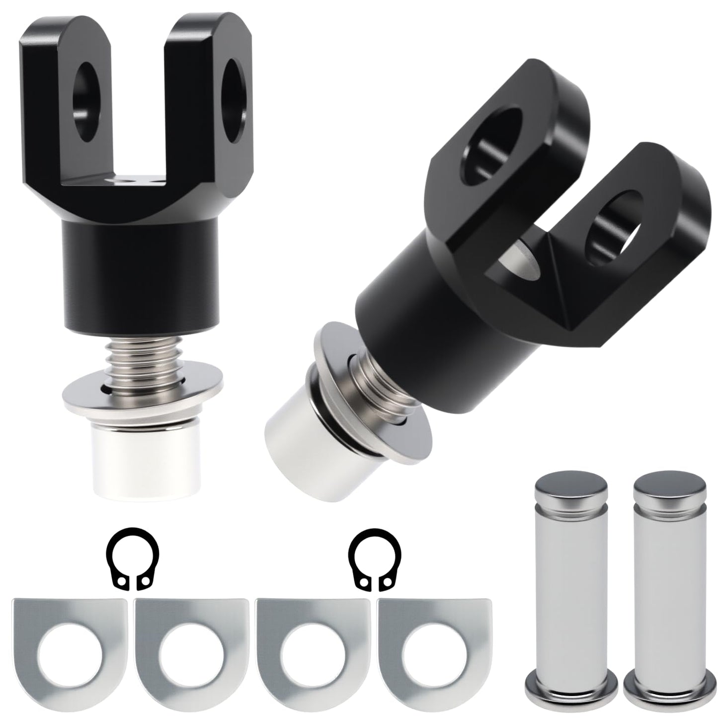 amavoler Motorcycle Foot Pegs Mount Supports Footrest Mounting Clevis Hardware Kit (29mm) for Softail FXST Low Rider Sport Glide Dyna FXR FX(black)