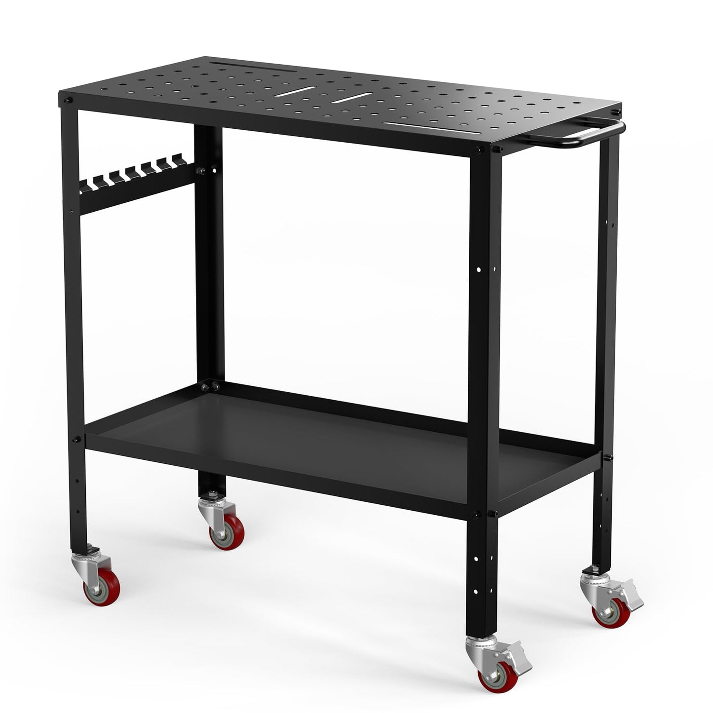 YESWELDER Welding Table Workbench 36x18 Inches, 1200 lb Load Capacity, Hook Side Panel, Handle, Brake Wheels - Sturdy and Versatile Welding Table