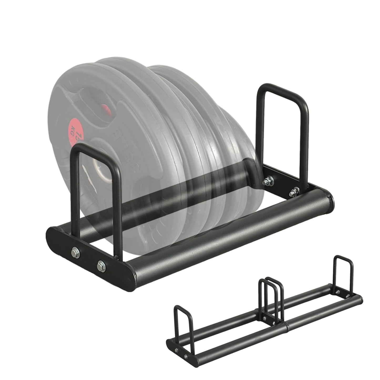 Weight Plate Rack for Home Gym - Weights Rack for Plates Use Singly or Combine Multiple Units | Olympic Weight Plate Rack Up to 660 LBS - New Model Bumper Plate Rack for Easy Plate Changes(1Unit)