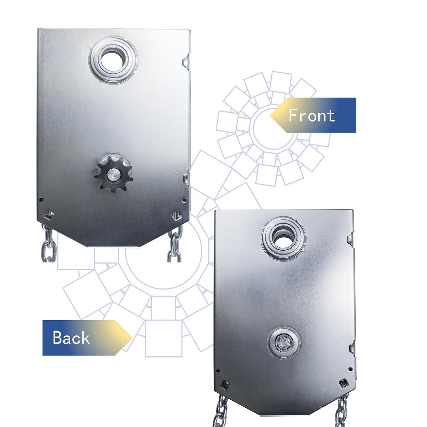LAJIAOZ Garage Door Jackshaft Chain Hoist - 4:1 Reduced Drive Heavy Duty Hoist for Roll Up Doors and Jackshaft Garage Door Openers