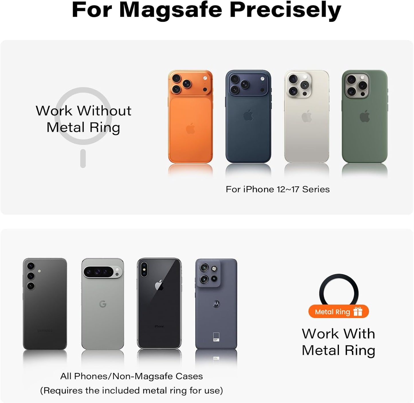 A2C Flexible Gooseneck Phone Holder for iPhone Magsafe, Long Arm Gym Magnetic Phone Holder for Treadmill Peloton