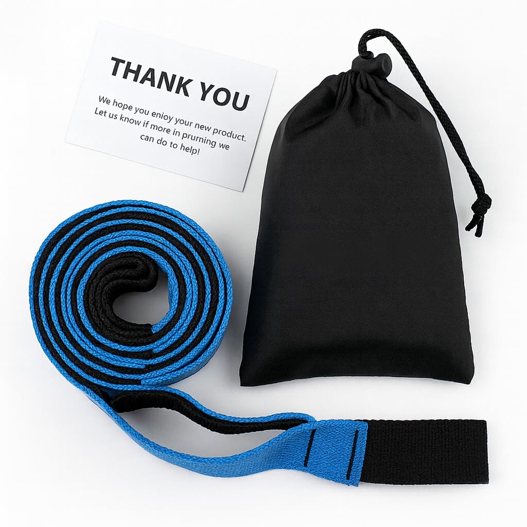 Yoga Stretch Strap with 10 Loops – Non-Elastic Stretching Strap for Flexibility, Physical Therapy, Pilates, and Home Workouts