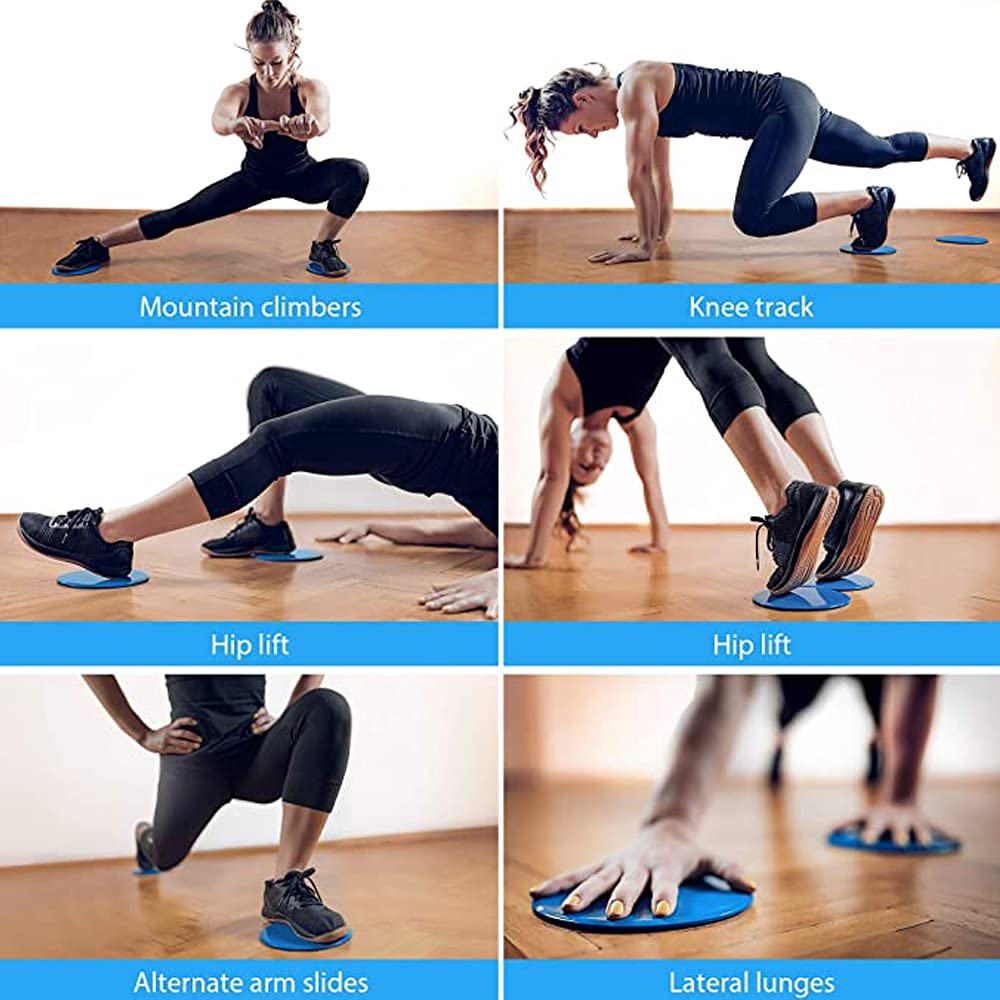 Sliders for Working Out 4 Exercise Sliders Core Exercise Sliders Dual Sided Disks for Abdominal Exercise, Strengthen Core, Glutes, Abs, Fitness Equipment