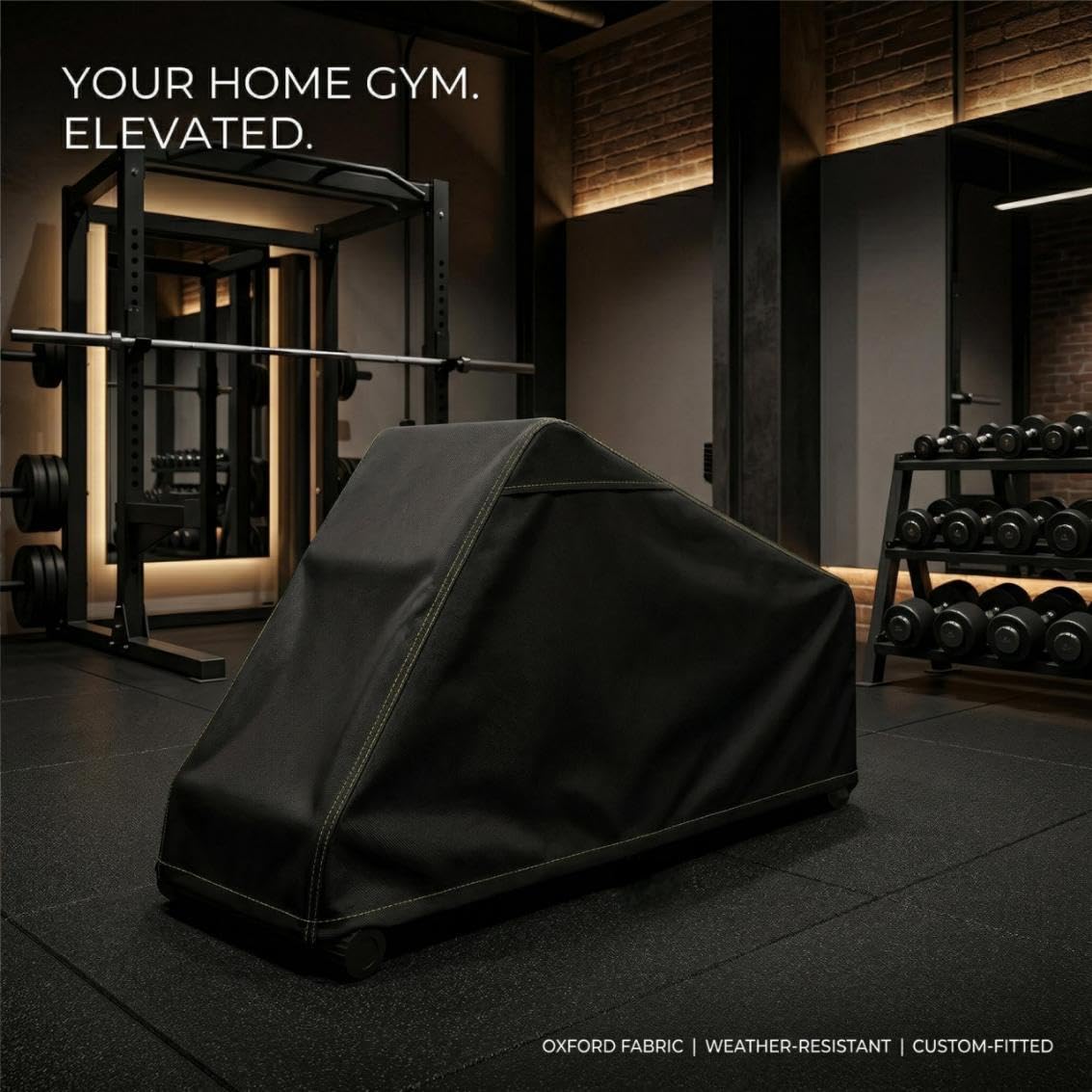 Multi-Functional Weight Bench cover, 66"L x 21"W x 19"H,Suitable for FID fitness chairs and Workout bench of similar dimensions, High-density Oxford fabric, featuring ventilation holes,Black