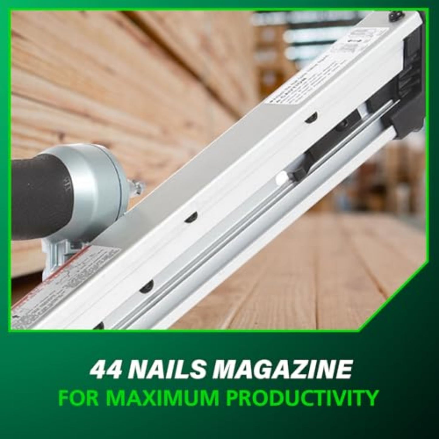 Metabo HPT Strap-Tite Strip Nailer, Pro-Preferred Pneumatic Power Nailers for Metal Connectors, Lightweight 6.4 lbs Fastening Tool, 36° Precision Fastening System, 1-1/2″ to 2-1/2″ Fasteners, NR65AK2