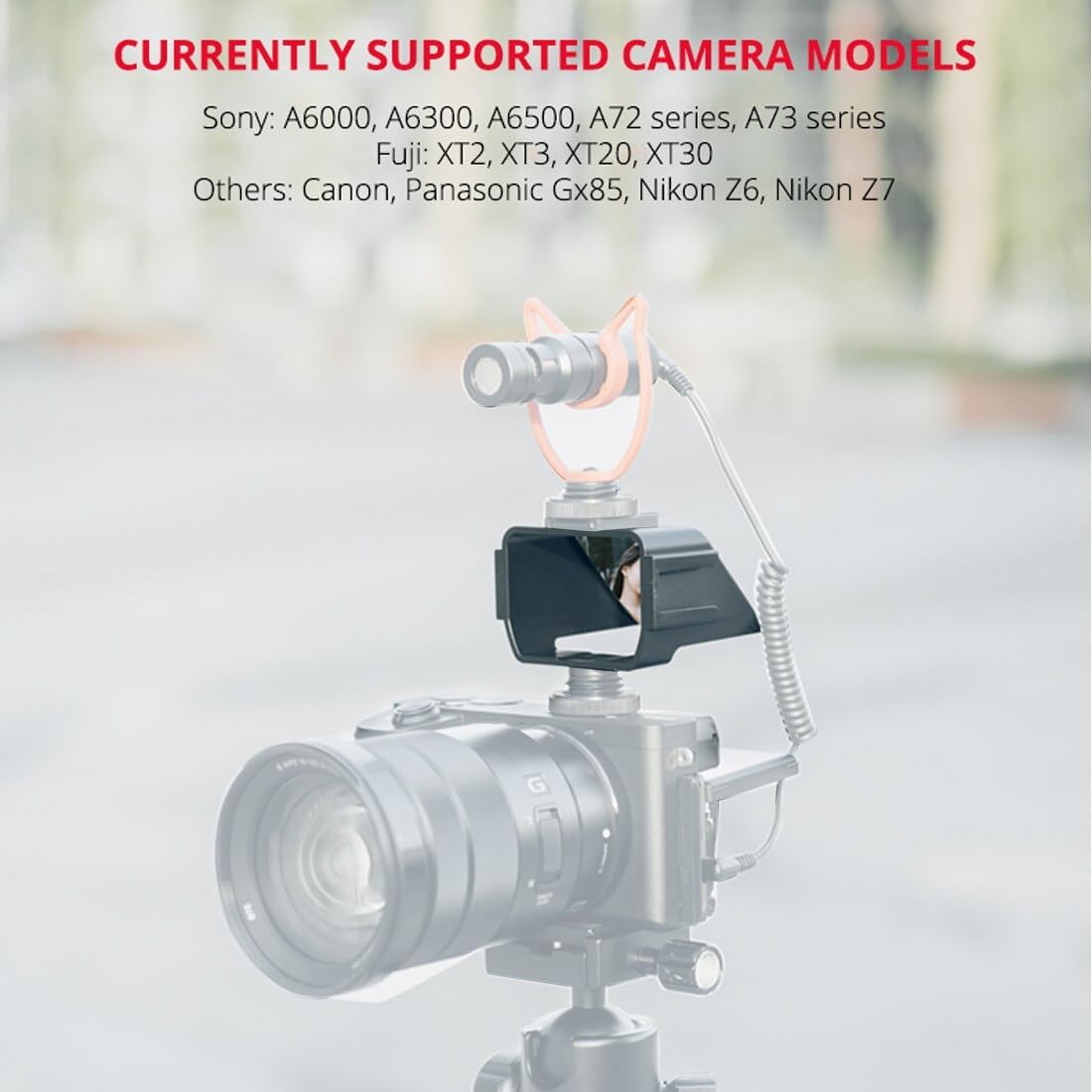 3 A6500/6300 XT2/3/20/30 Plastic Camera Selfie Vlog Flip Up Mirror Screen Cold Shoe Mounts Compatible with Sony