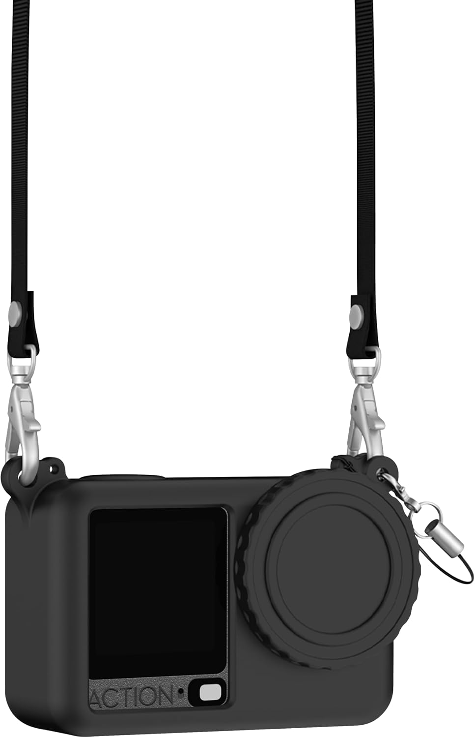 Geiomoo 6 Silicone Case for DJI Osmo Action Camera, Soft Flexible Scratch Resistant Protective Cover (Black)