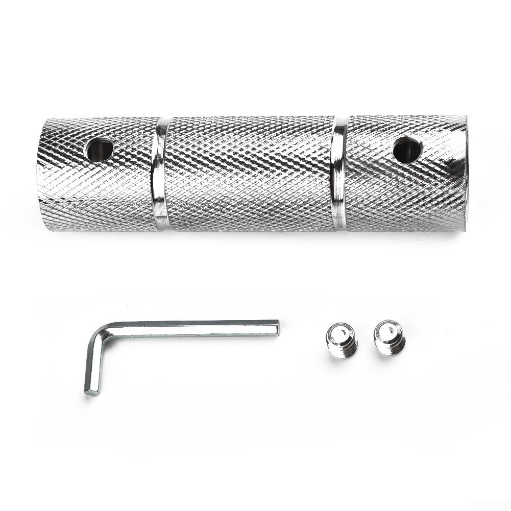 Dumbbell Bar Connector Standard 1 Inch Bar Extender Spinlock Dumbbell Adapter for Home Gym Steel Barbell Linker Fits 2.3-2.5cm Dumbbell Bar Two Fastening Screws Rounded