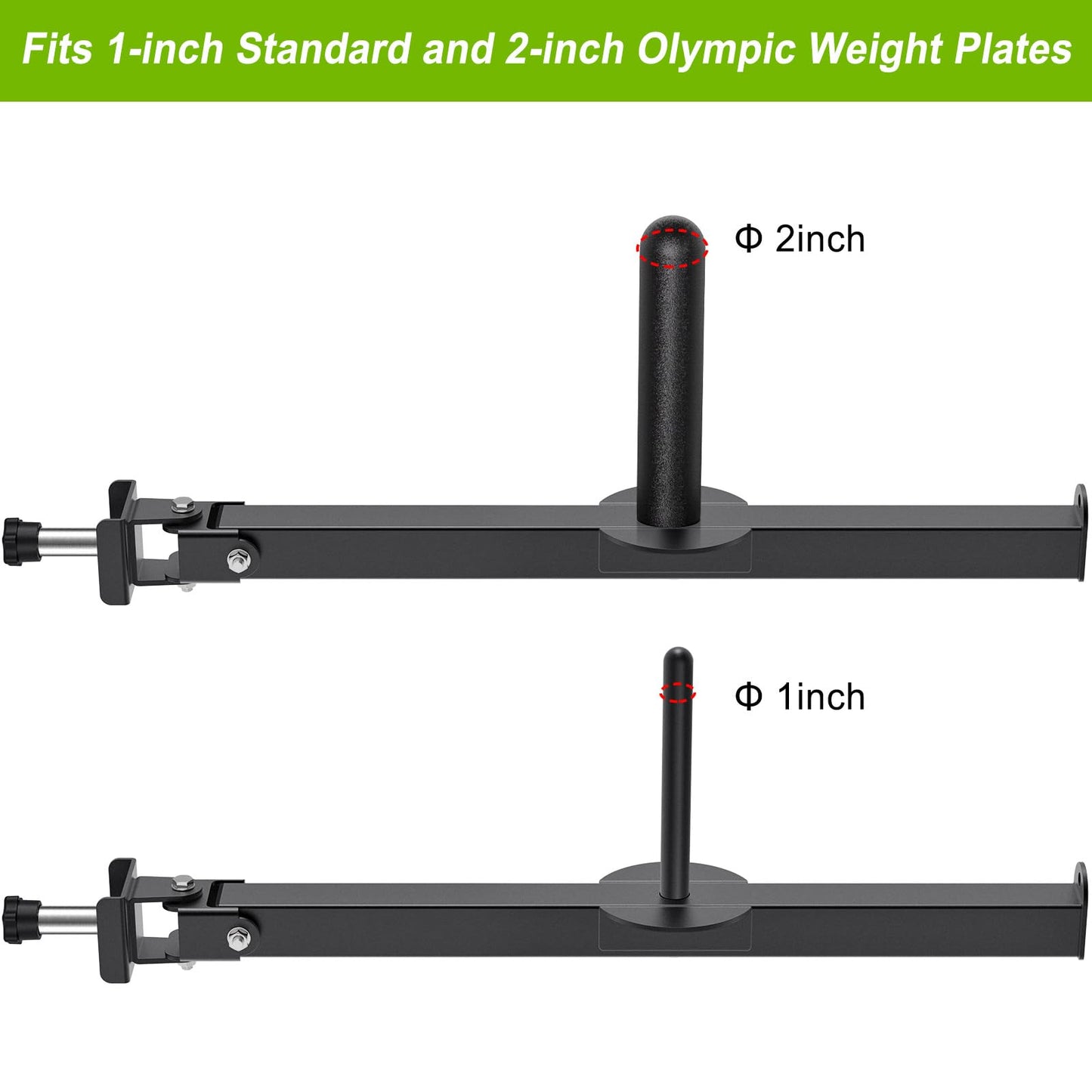 SELEWARE Belt Squat Lever Arm for 3" x 3" Power Cage with 5/8" or 1" Hole, Squat Rack Attachment Fit 1'' and 2'' Weight Plates Allow Both Vertical and Sideways Movements