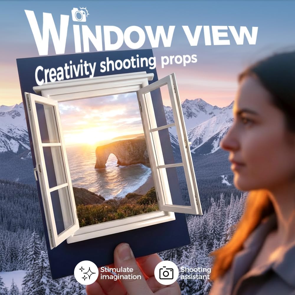 Creative Window Props, Portable Creative Window Frame Photography Props, Take The World in a Frame, Travel Photos